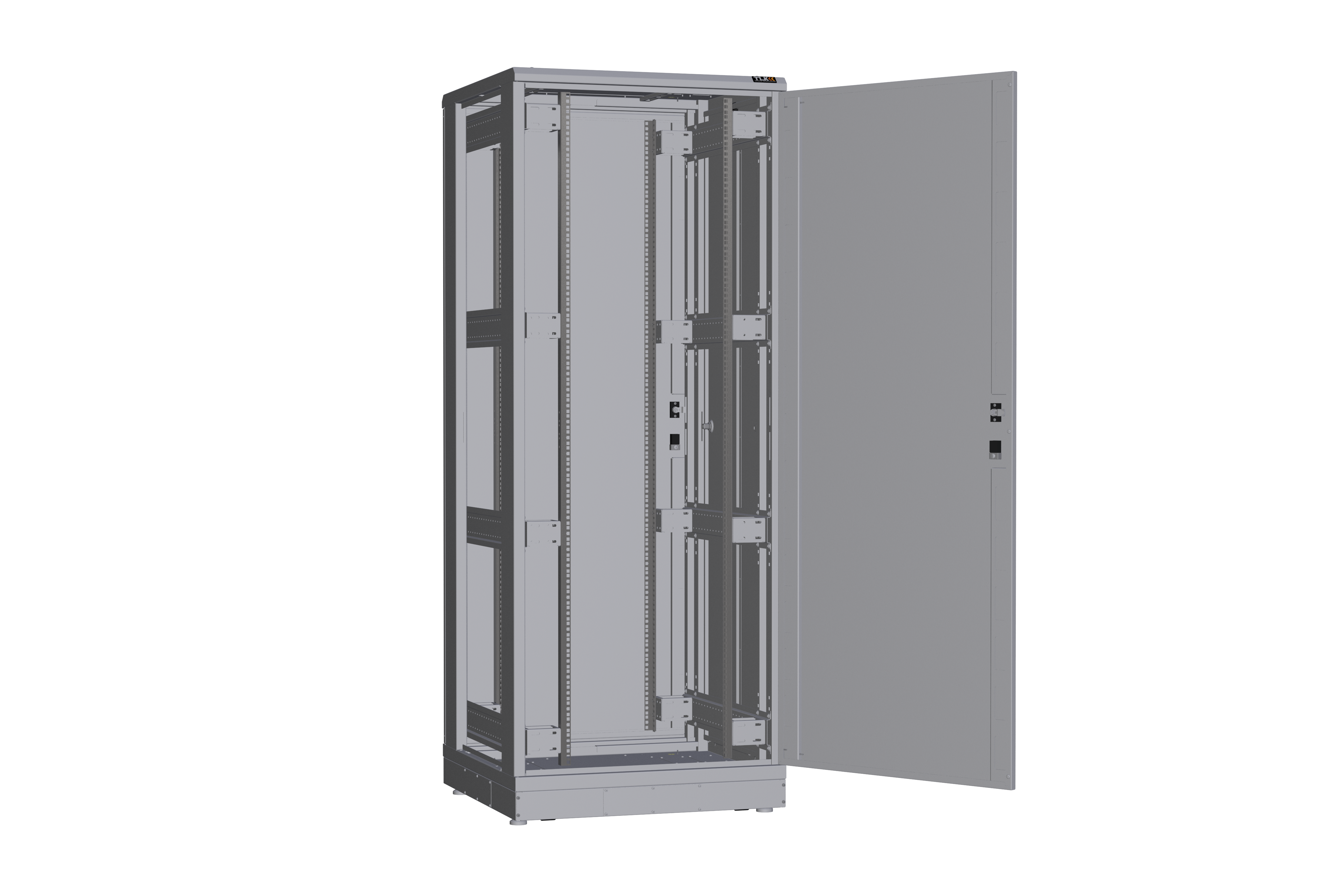 Напольный шкаф NIKOMAX серии TFR-R2 19", 42U, металлические двери, металлические стенки, Ш800хВ2010хГ800мм, в разобранном виде, серый — фото