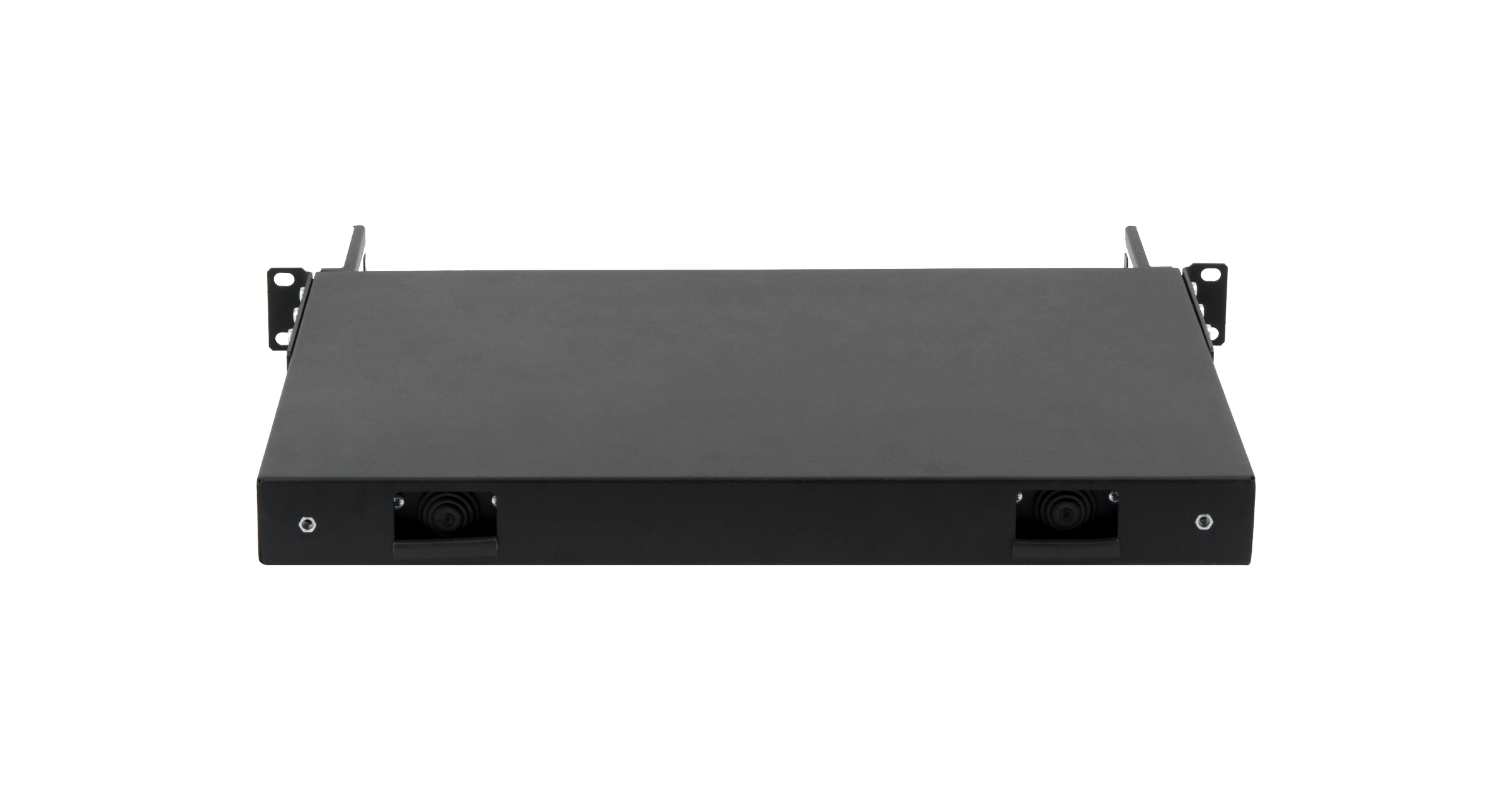 Оптический кросс NIKOMAX 19" Premium Line, 1U, до 48 SC (24 Duplex SC адаптера) порта или 96 LC (24 Quadro LC адаптера) портов, выдвижной, со съёмной полкой, черный — фото