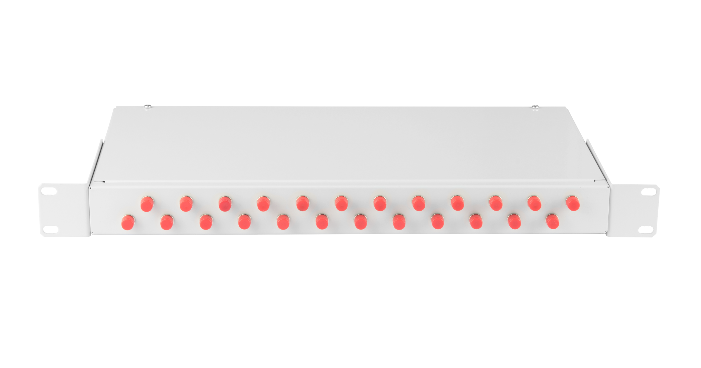 Оптический кросс NIKOMAX 19" Essential Line, 1U, укомплектованный на 24 порта FC/UPC (24 одинарных FC/UPC адаптеров), SM 9/125 OS2, стальной, серый, в комплекте: адаптеры, монтажные шнуры 1м, сплайс-кассета с крышкой, гильзы