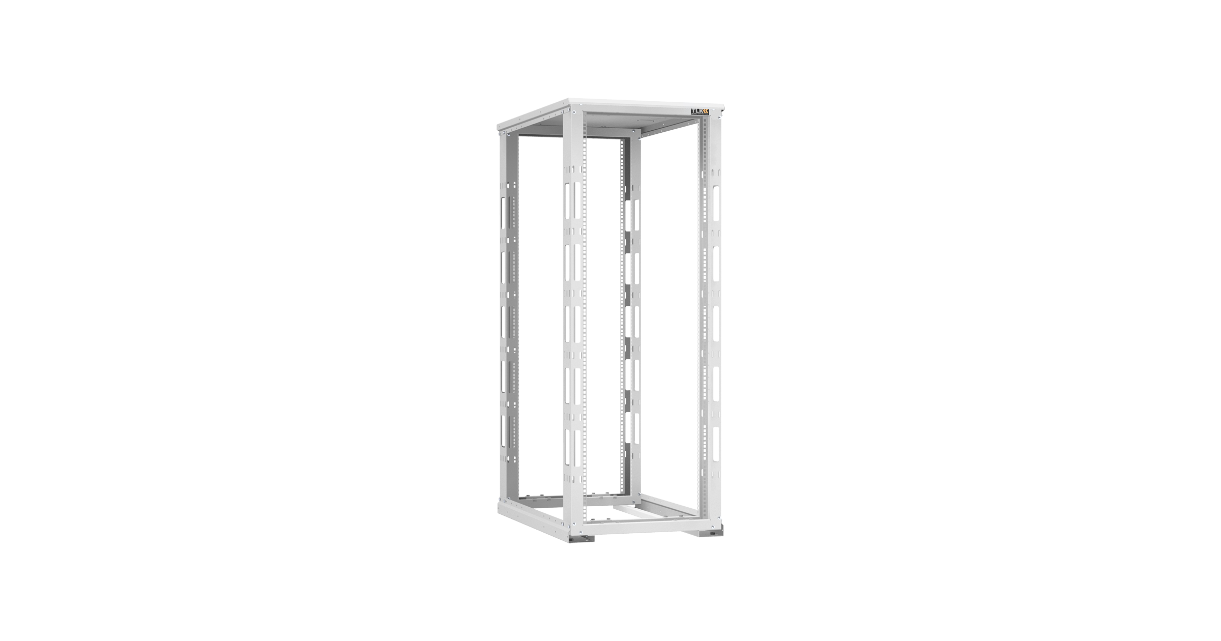 Монтажная стойка NIKOMAX двухрамная с разборной рамой 19", 33U, Ш600xВ1595xГ1000мм, с крышей, в разобранном виде, серый — фото