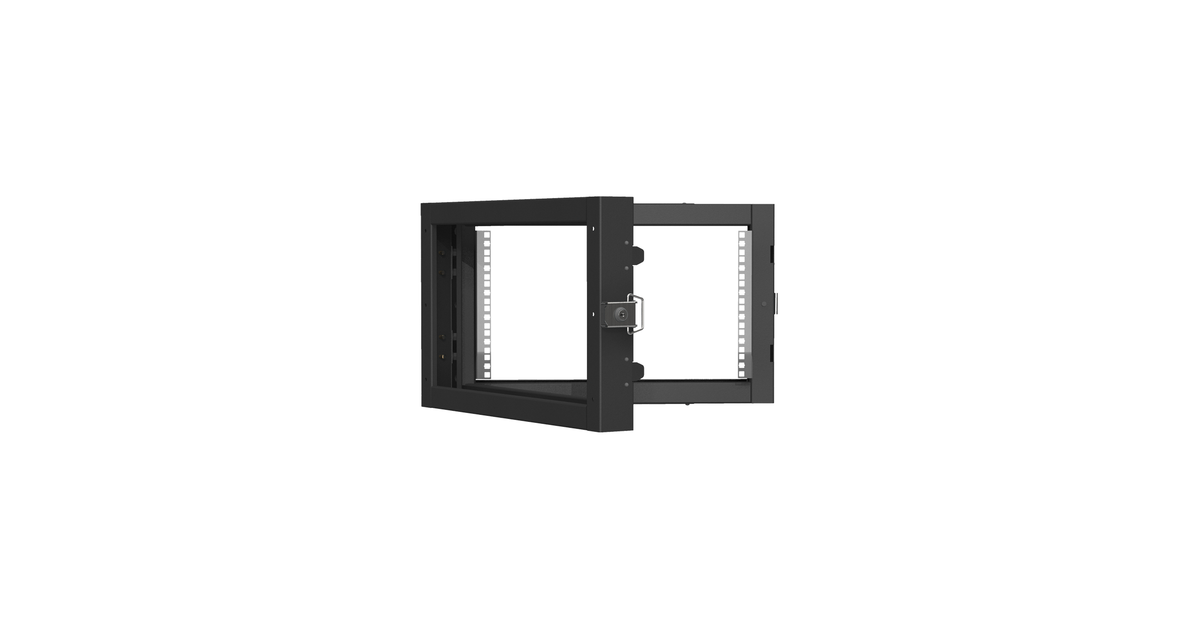 Пристенная поворотная секция NIKOMAX 19", 6U, Ш600хВ370хГ156мм, 1 пары L-образных монтажных направляющих, черный RAL 9005. — фото