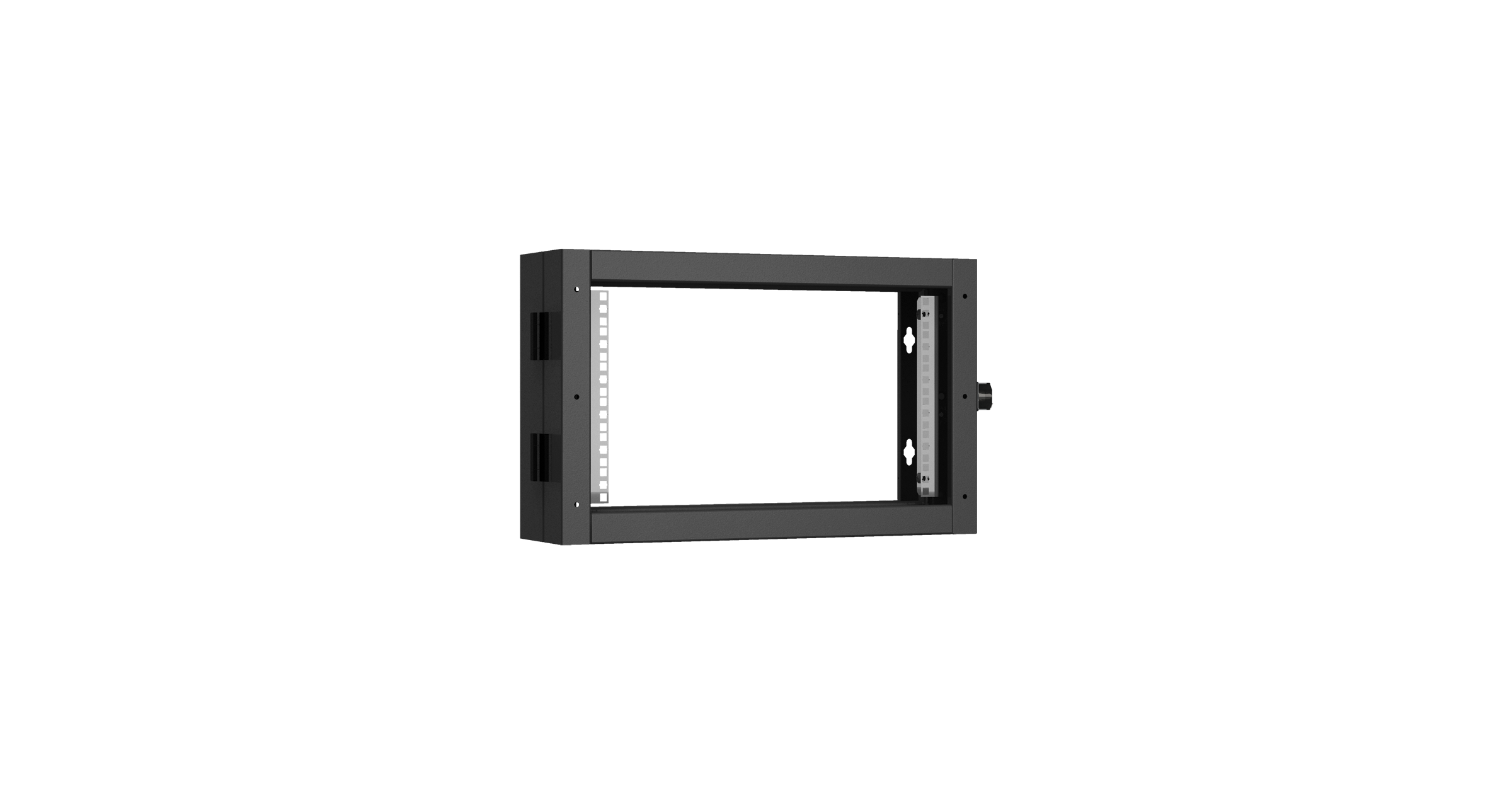 Пристенная поворотная секция NIKOMAX 19", 6U, Ш600хВ370хГ156мм, 1 пары L-образных монтажных направляющих, черный RAL 9005. — фото