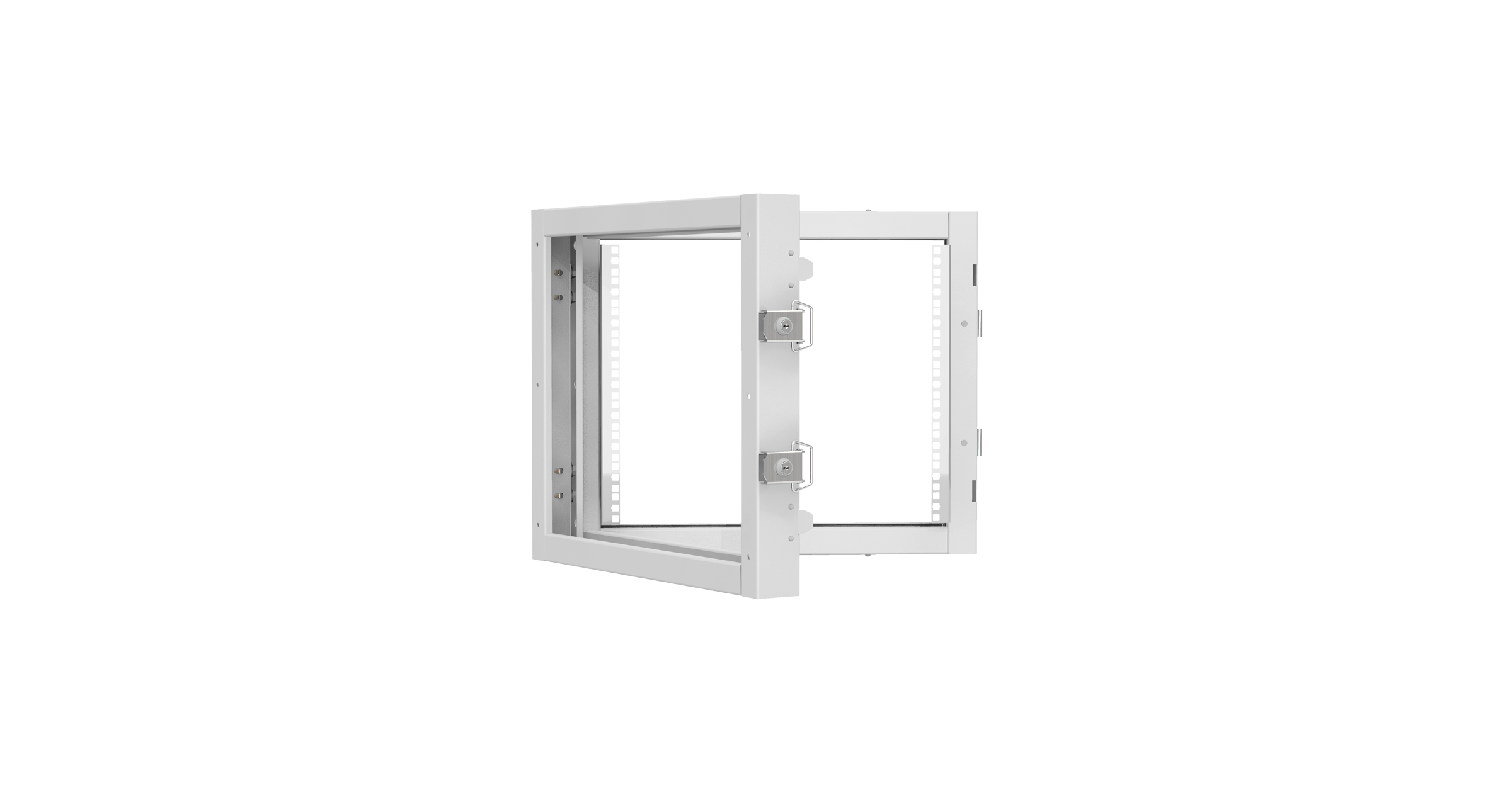 Пристенная поворотная секция NIKOMAX 19", 9U, Ш600хВ503хГ156мм, 1 пары L-образных монтажных направляющих, серый RAL 7035. — фото