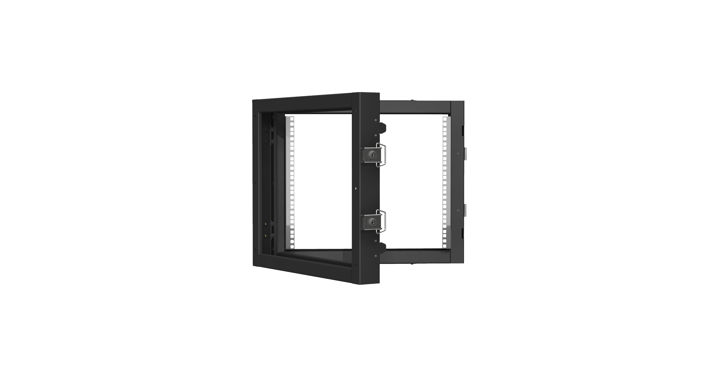 Пристенная поворотная секция NIKOMAX 19", 9U, Ш600хВ503хГ156мм, 1 пары L-образных монтажных направляющих, черный RAL 9005. — фото