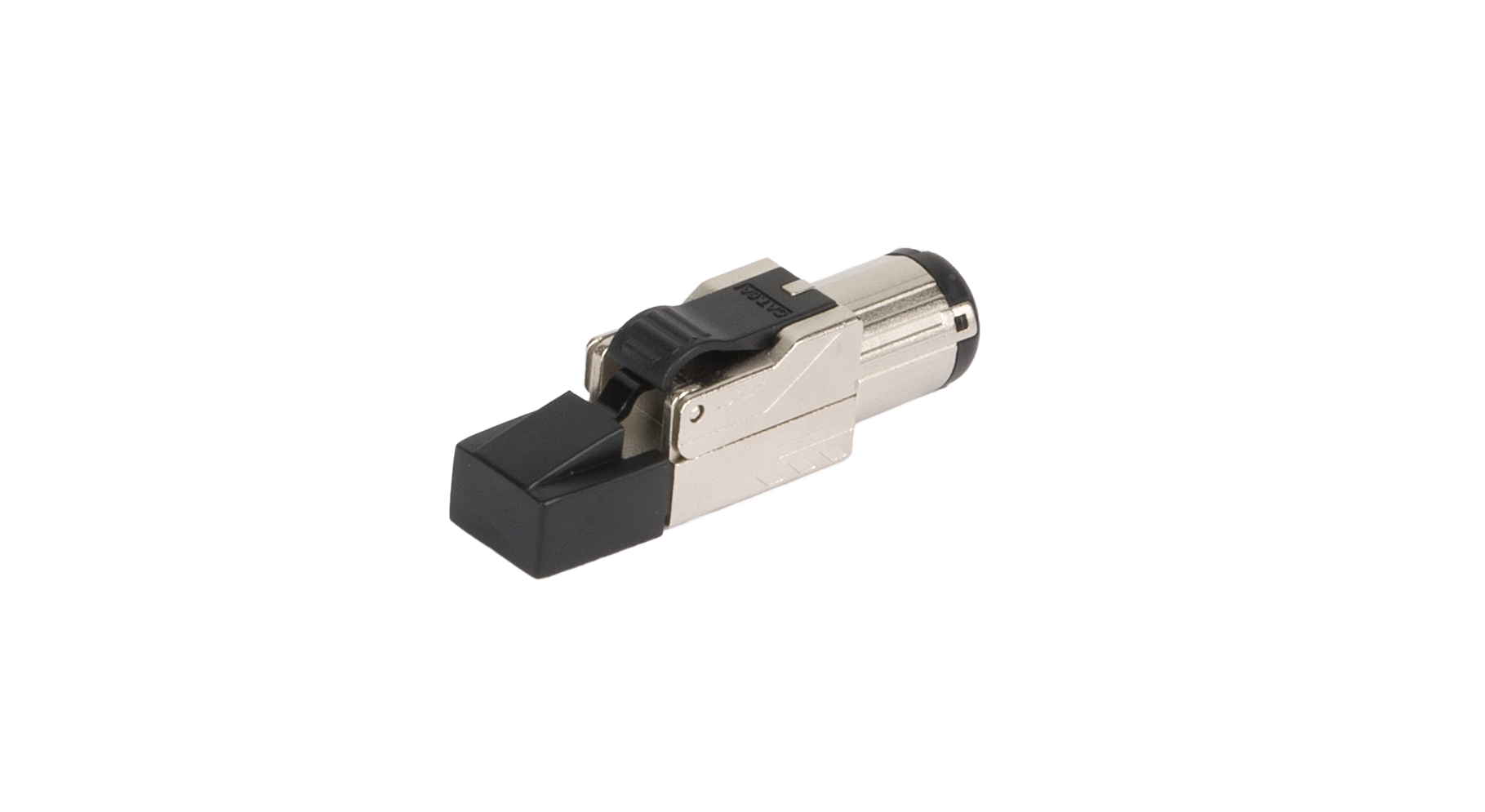 Полевой коннектор RJ45/8P8C NIKOMAX серии Premium, Кат.6 (Класс E), 250МГц, покрытие 50мкд, универсальные ножи, T568B, самозажимной, компактный, полный экран, металлик