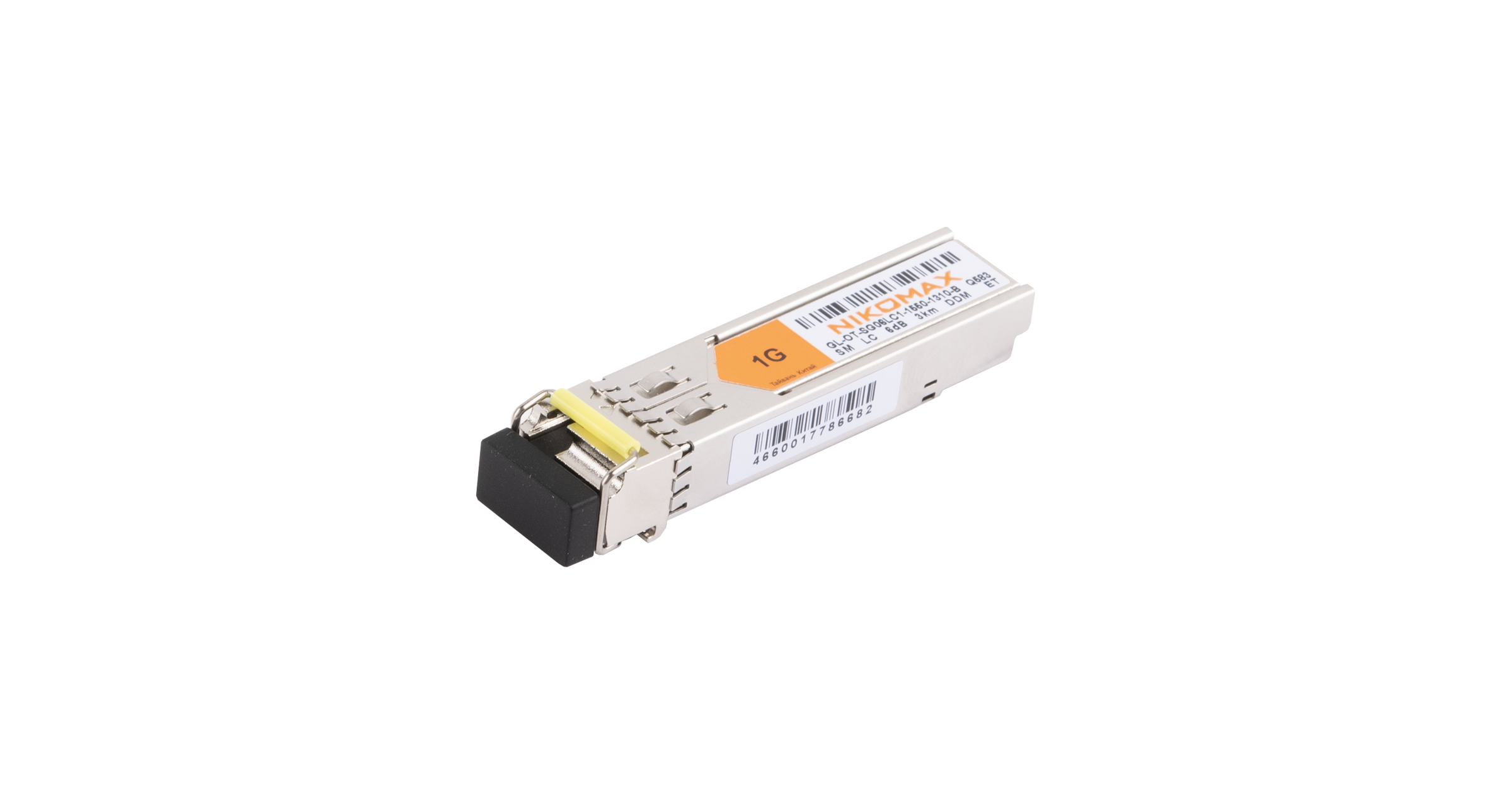 Модуль NIKOMAX SFP, 1.25 Гбит/с, WDM, 1 ОВ, SM, 1xLC, Tx:1550/Rx:1310 нм, DDM, 6 дБ (до 3 км) — фото