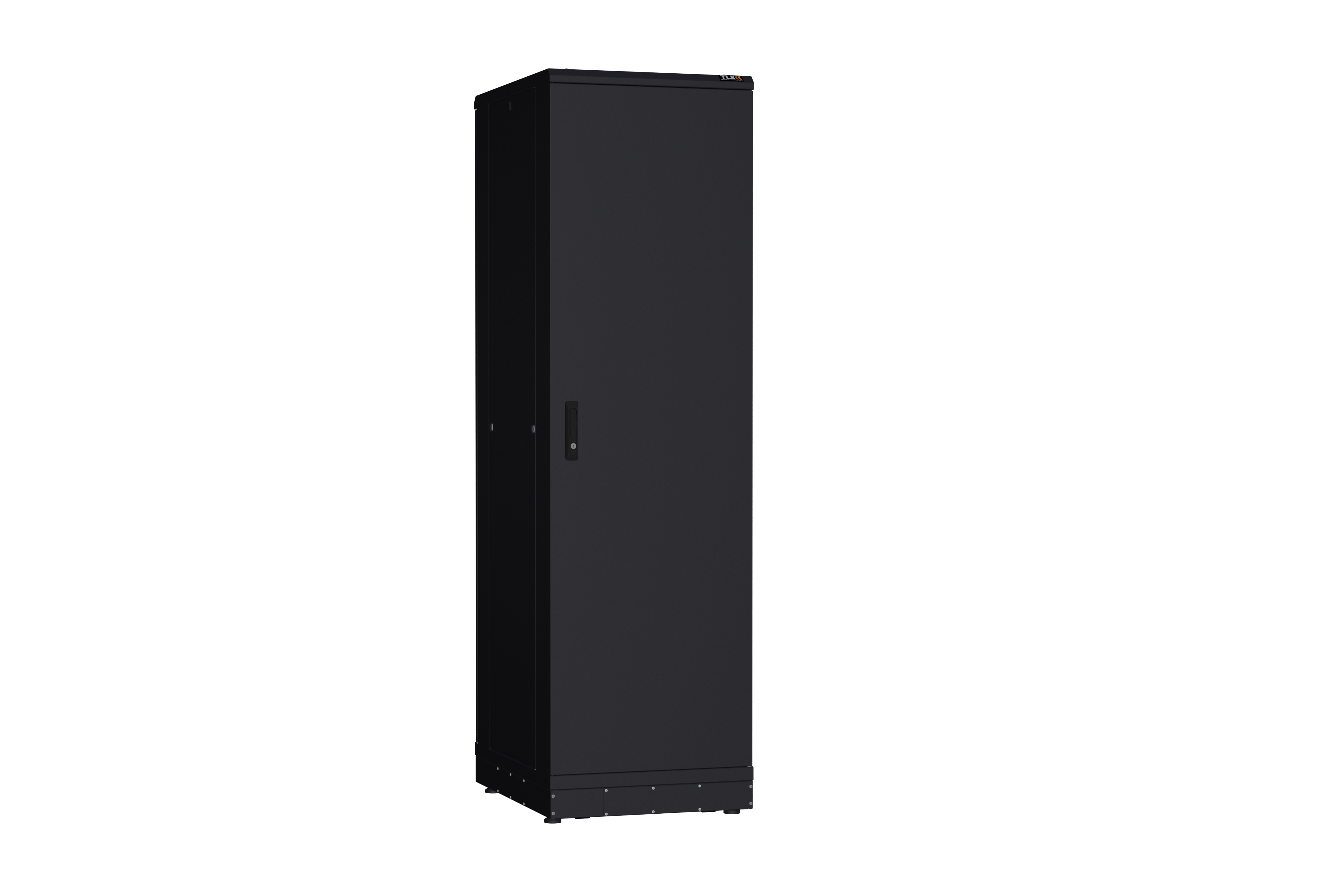 Напольный шкаф NIKOMAX серии TFR-R2 19", 42U, металлические двери, металлические стенки, Ш600хВ2010хГ800мм, в разобранном виде, черный — фото