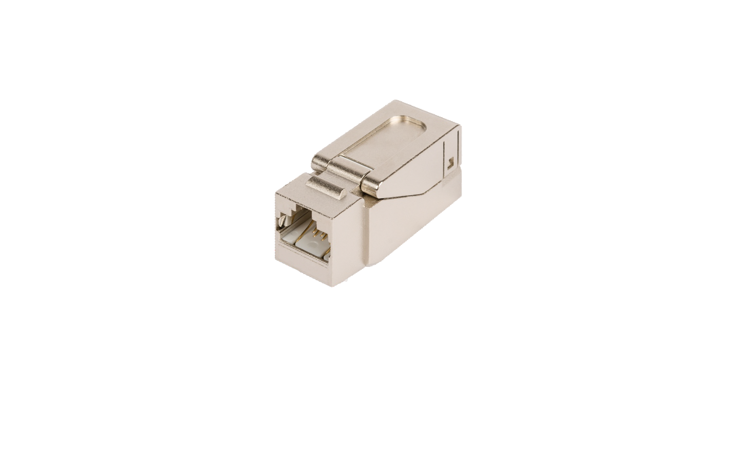 Модуль-вставка NIKOMAX типа Keystone, Кат.8.1 (Класс I), 2000МГц, RJ45/8P8C, самозажимной, T568A/B, полный экран, металлик - гарантия: 5 лет расширенная / 25 лет системная — фото