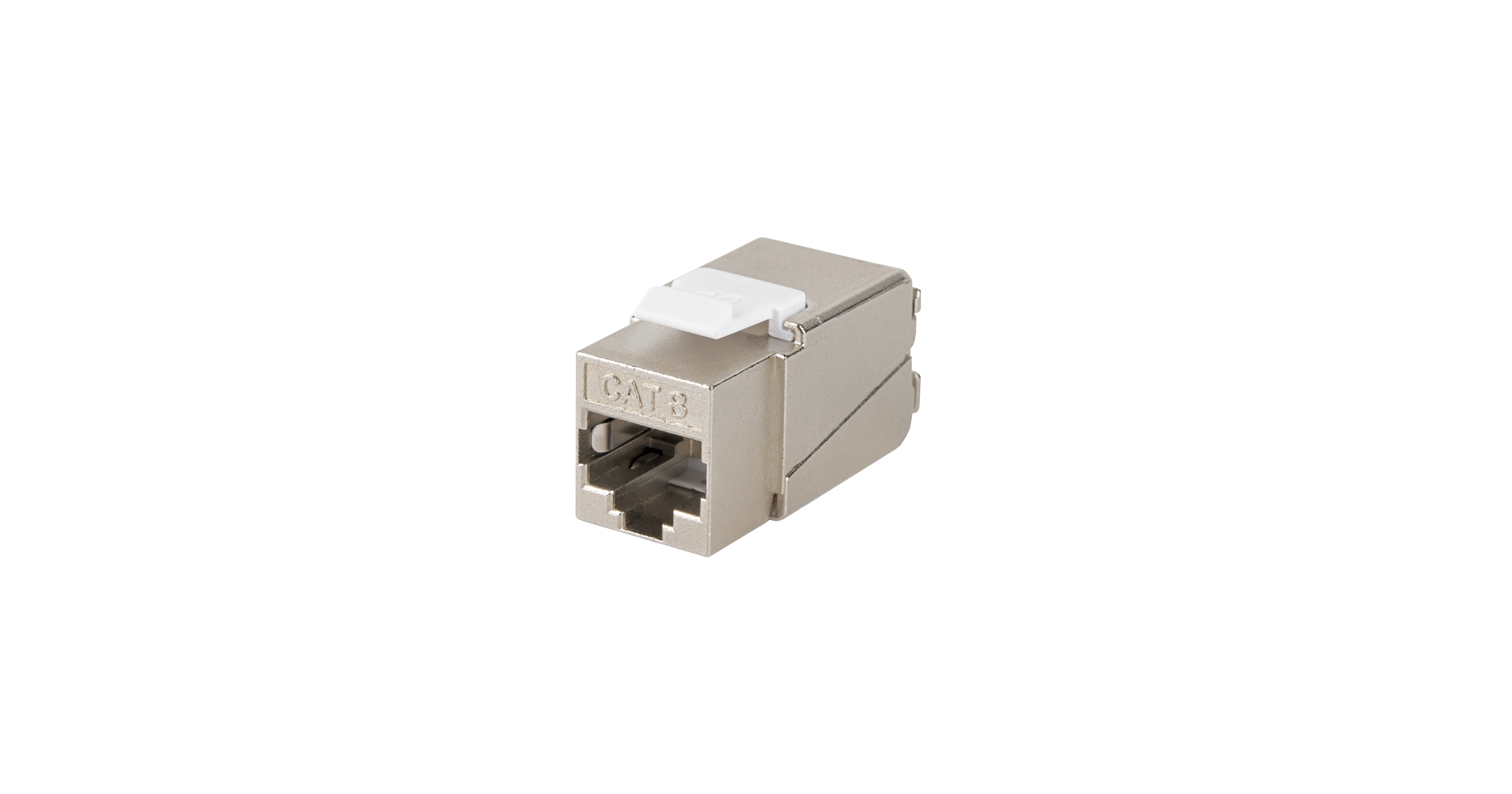 Модуль-вставка NIKOMAX типа Keystone, Кат.8.1 (Класс I), 2000МГц, RJ45/8P8C, самозажимной, T568A/B, полный экран, металлик - гарантия: 5 лет расширенная / 25 лет системная — фото