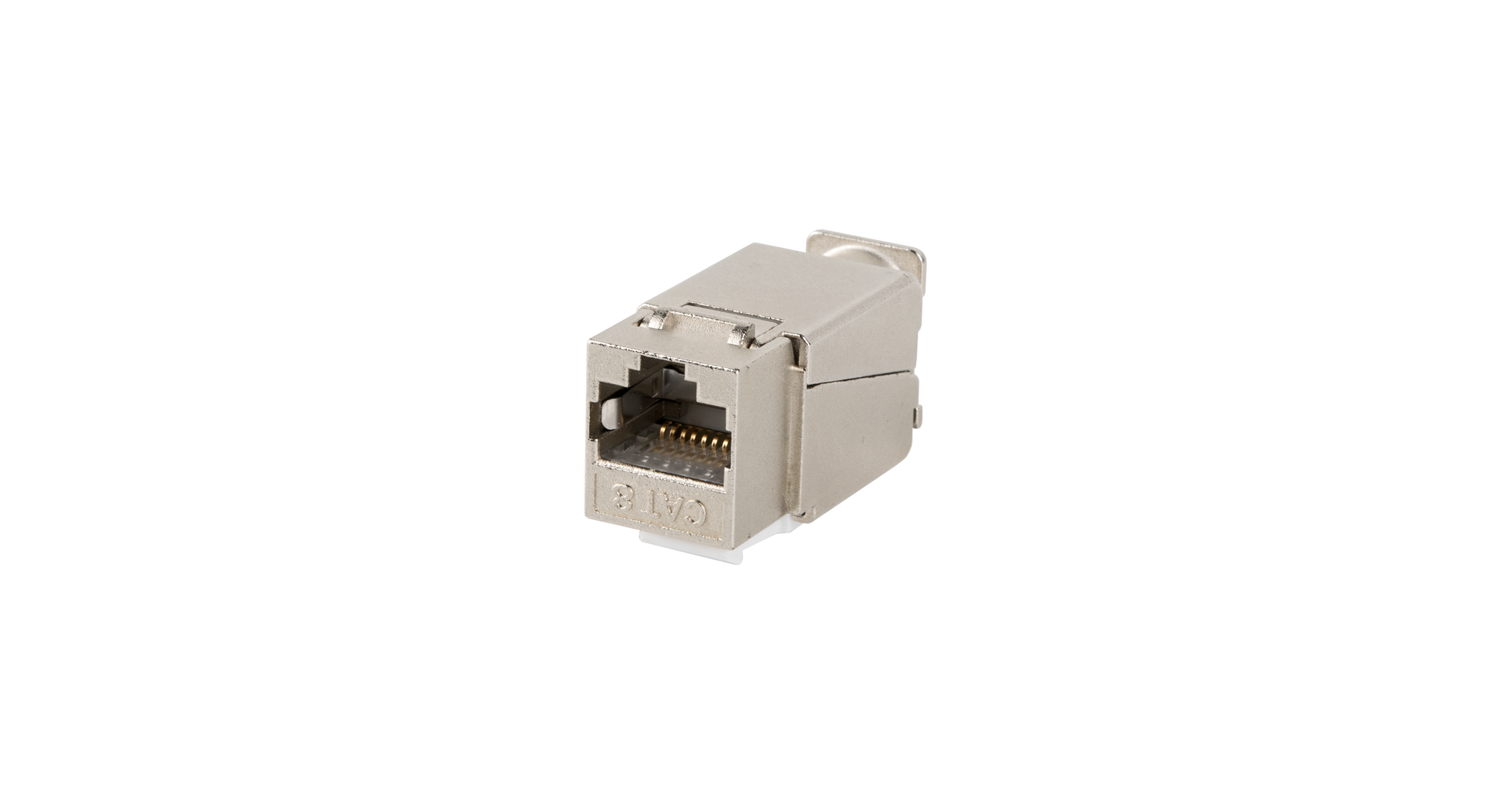 Модуль-вставка NIKOMAX типа Keystone, Кат.8.1 (Класс I), 2000МГц, RJ45/8P8C, самозажимной, T568A/B, полный экран, металлик - гарантия: 5 лет расширенная / 25 лет системная — фото