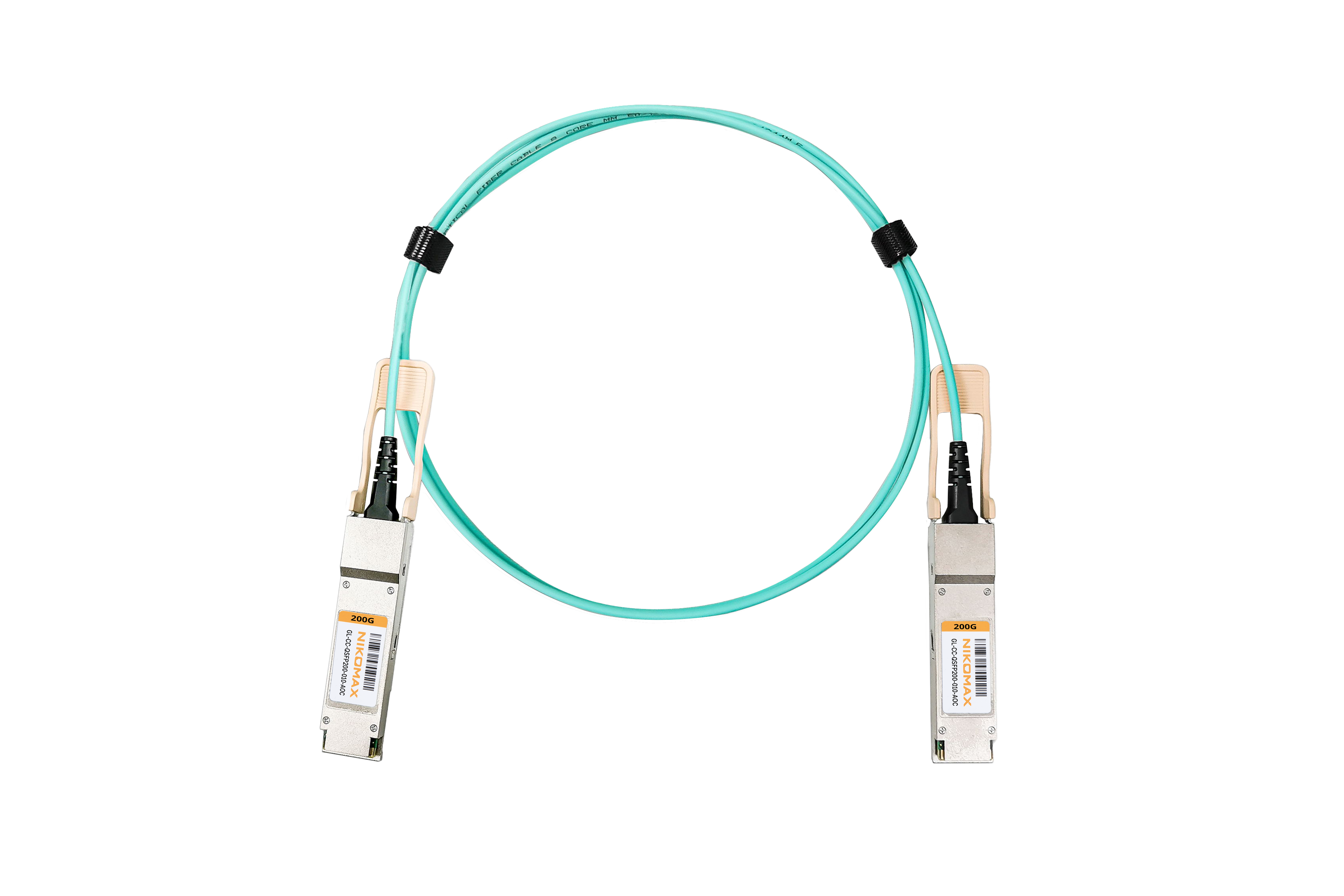 AOC кабель NIKOMAX QSFP56, 200 Гбит/с, 850 нм, 1 м