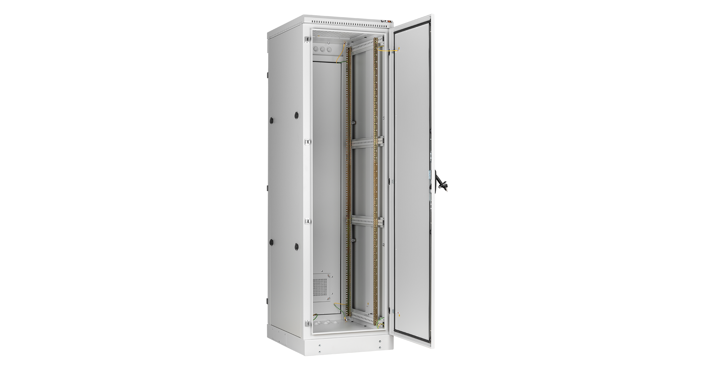 Напольный шкаф NIKOMAX 19", 42U, промышленный, цельнометаллические двери, степень защиты IP54, Ш600хВ2070хГ1000мм, серый. — фото