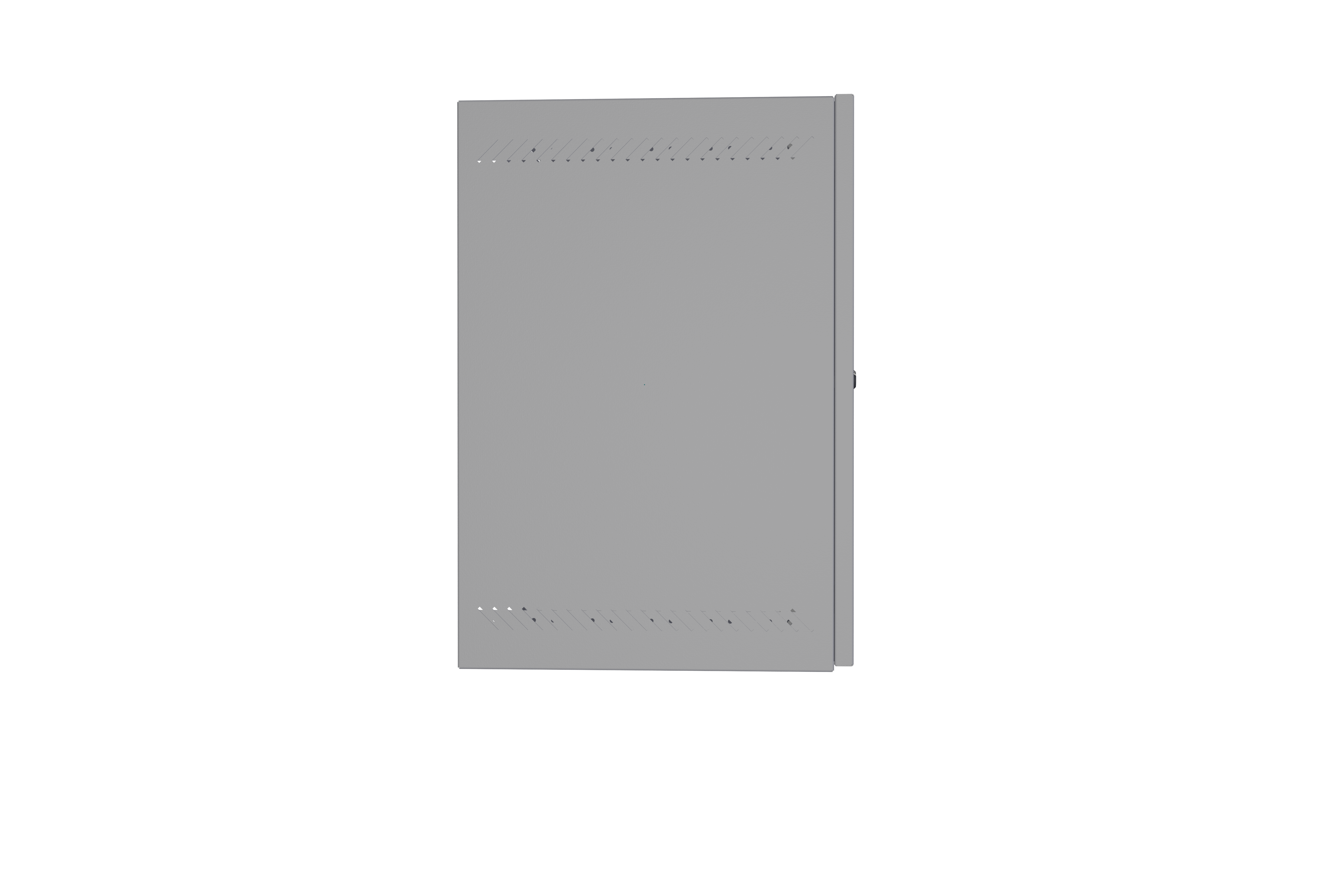 Настенный шкаф 19", 12U, стеклянная дверь, Ш540хВ573хГ400мм, 1 пара монтажных направляющих, сварной, серый — фото
