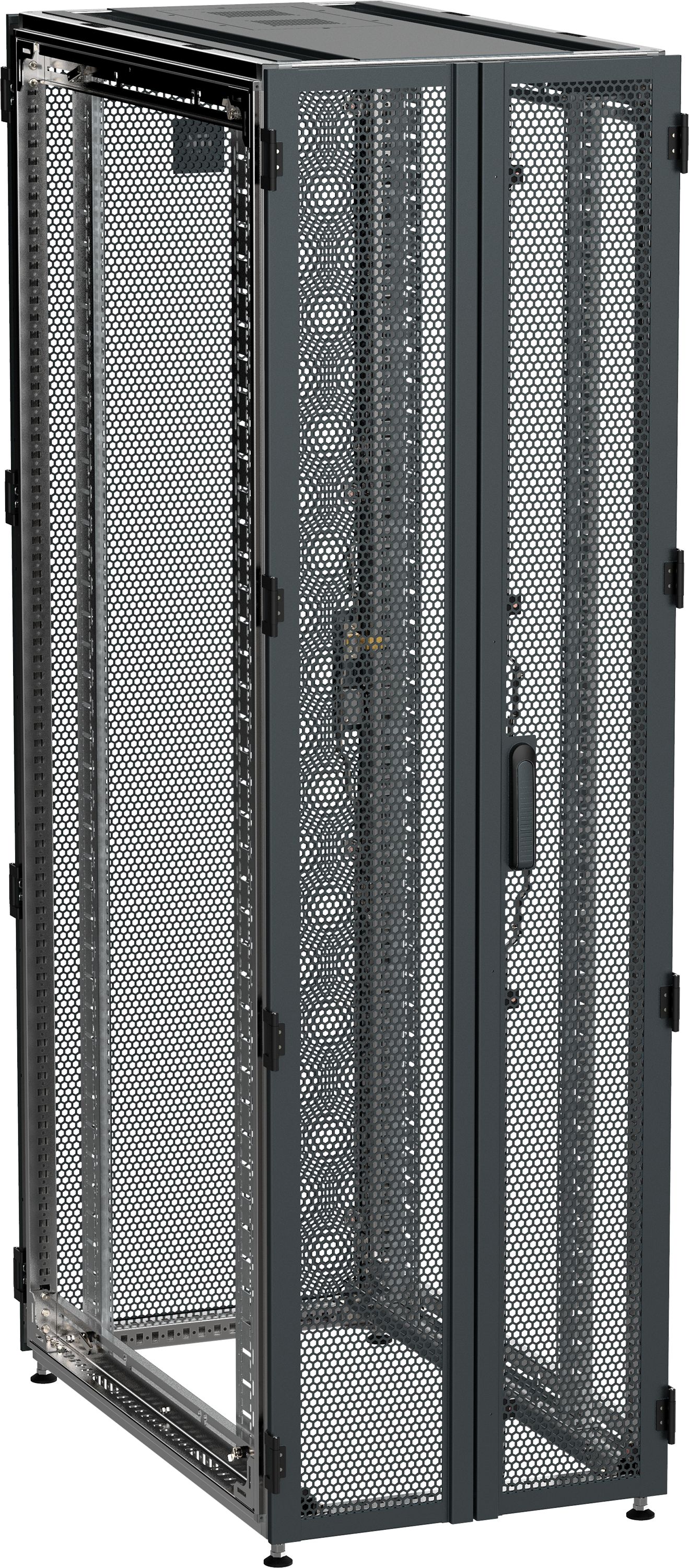 ITK by ZPAS Шкаф серверный 19" 45U 600х1200 двухстворчатые перфорированные двери черный РФ