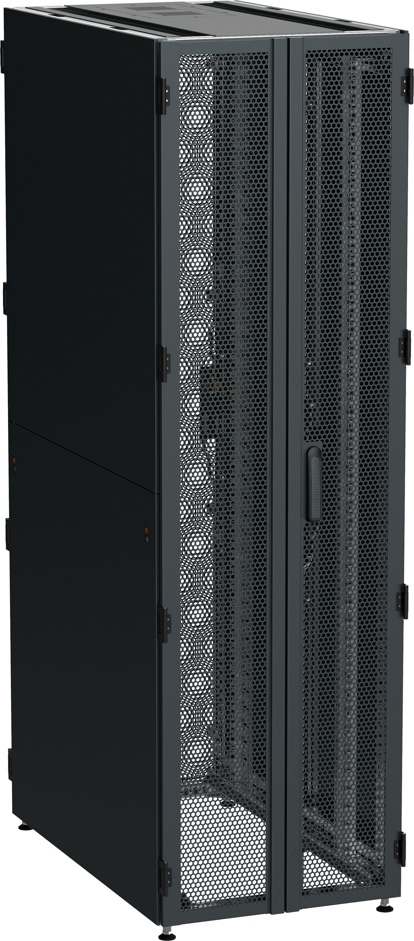 ITK by ZPAS Шкаф серверный 19" 47U 600х1200 двухстворчатые перфорированные двери черный РФ — фото