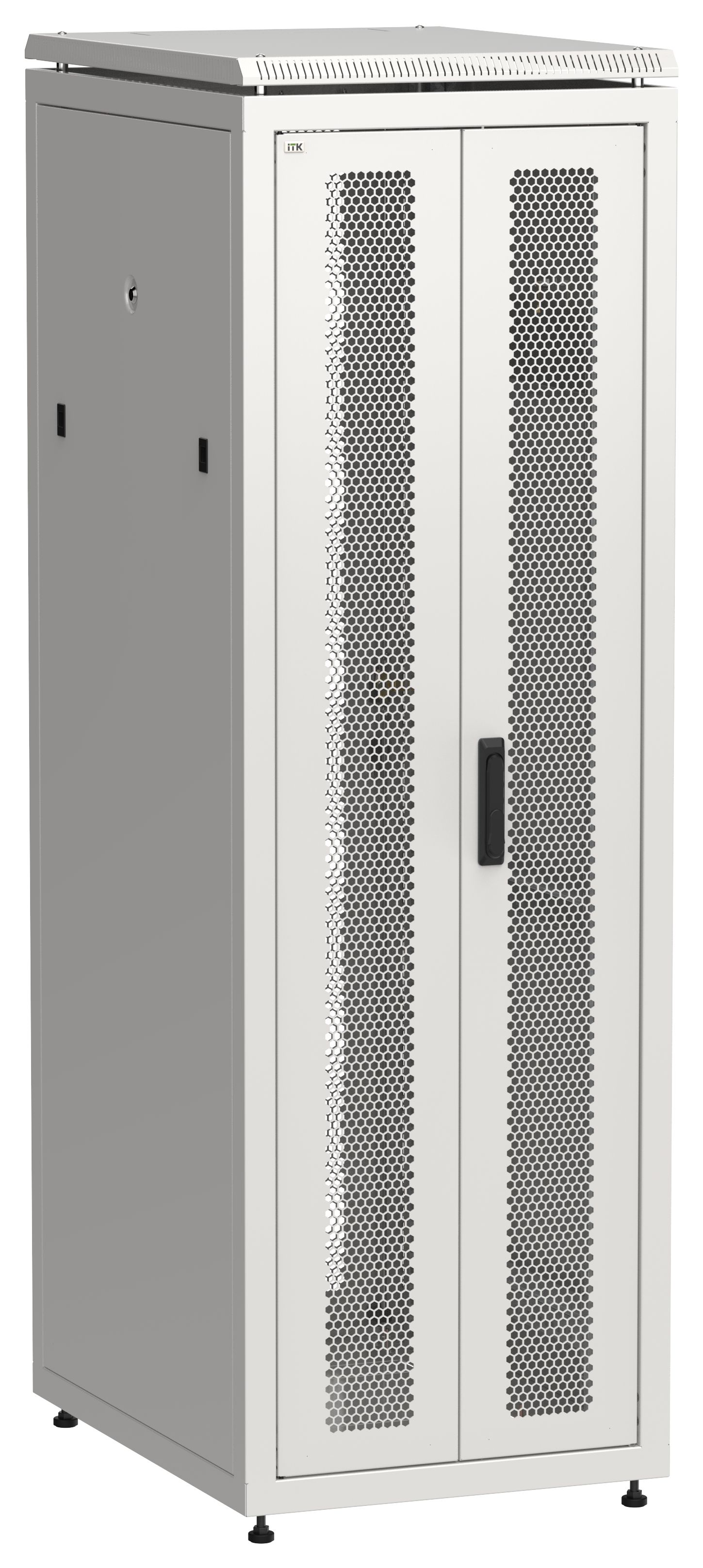 ITK LINEA N Шкаф сетевой 19" 38U 600х800мм двери передняя перфорированная задняя двустворчатая перфорированная серый