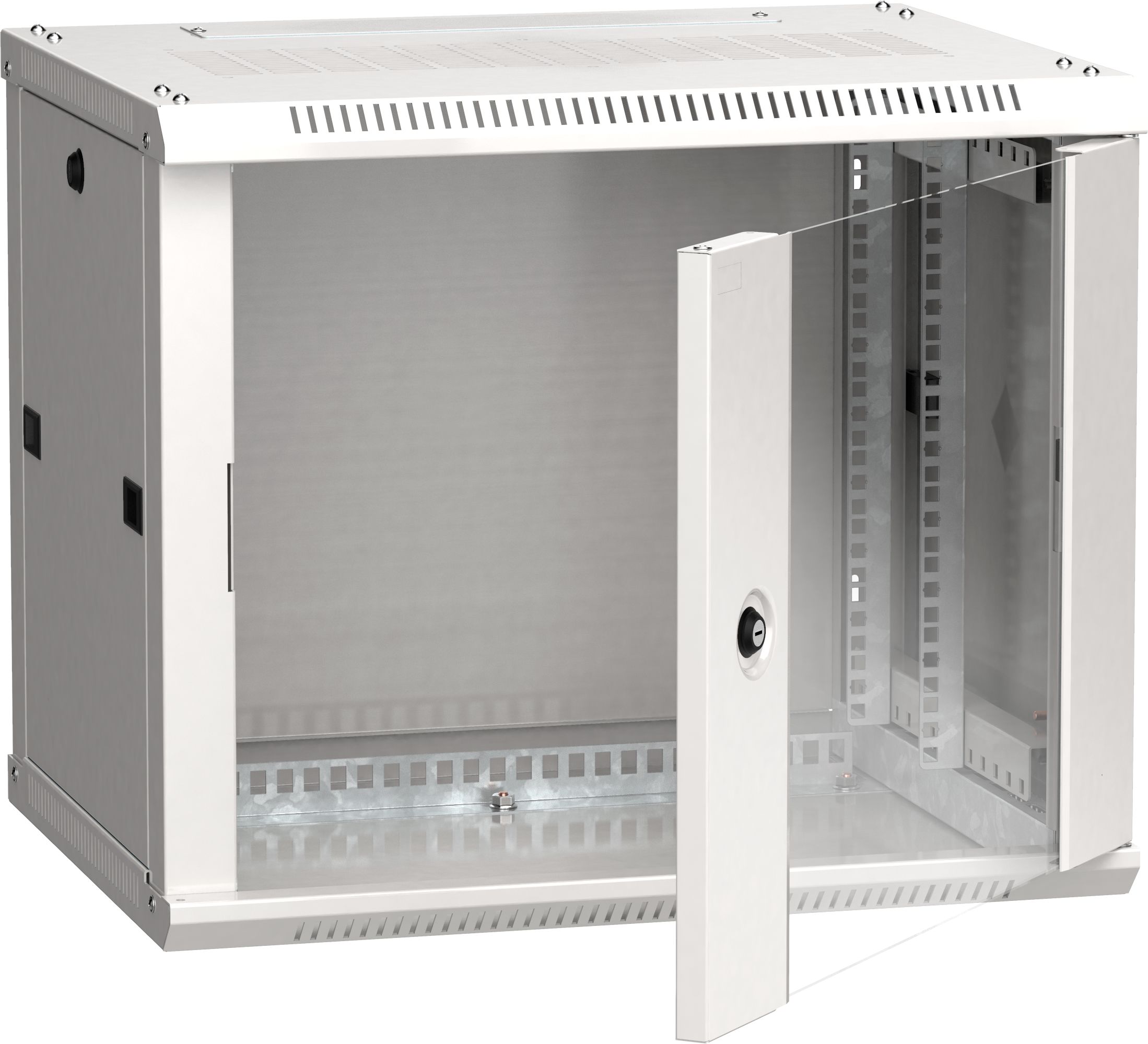 ITK Шкаф LINEA W 6U 600х450мм дверь стекло серый RAL7035