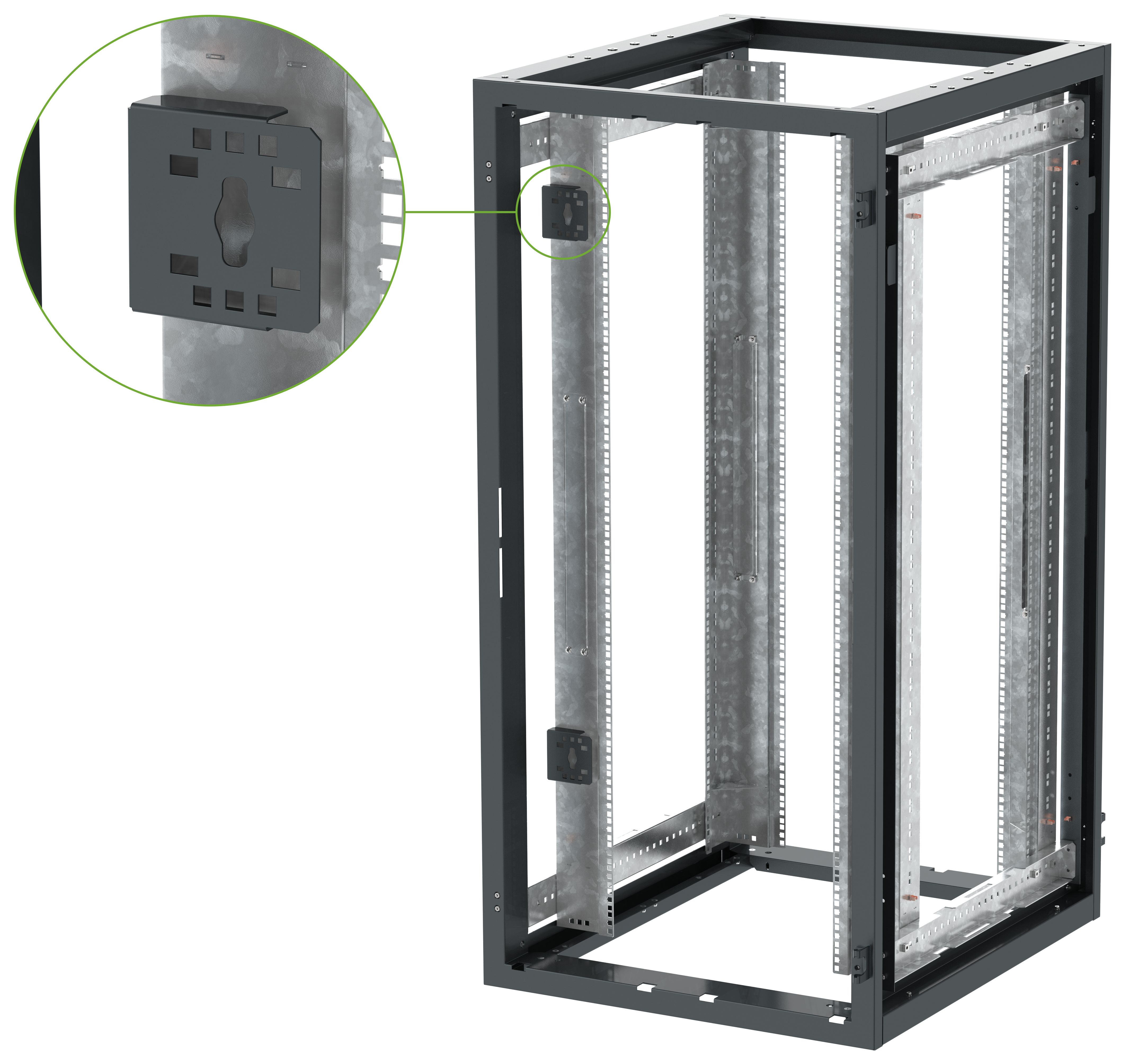 ITK LINEA S Кронштейн длякрепления вертикальных PDU в зоне Zero-U серый (2шт/компл) — фото