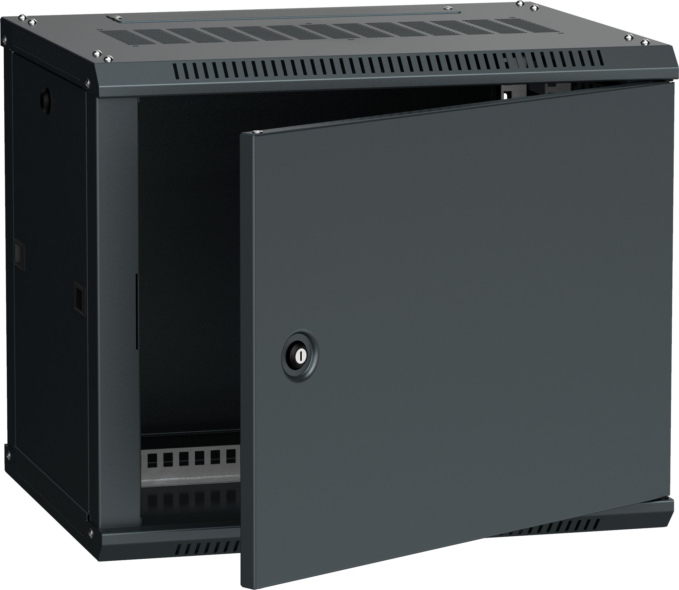 ITK Шкаф LINEA W 6U 600х450мм дверь металл черный RAL9005