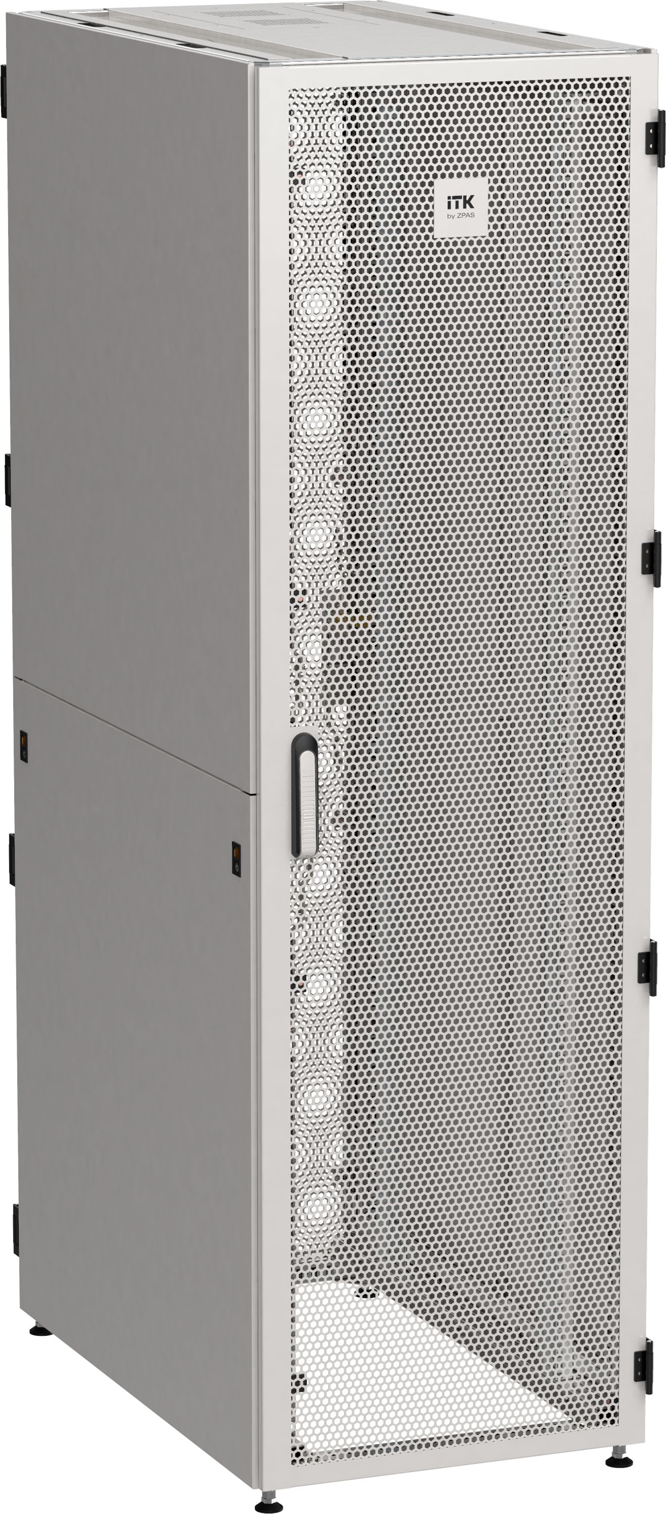 ITK by ZPAS Шкаф серверный 19" 42U 600х1000 одностворчатые перфорированные двери серый РФ — фото