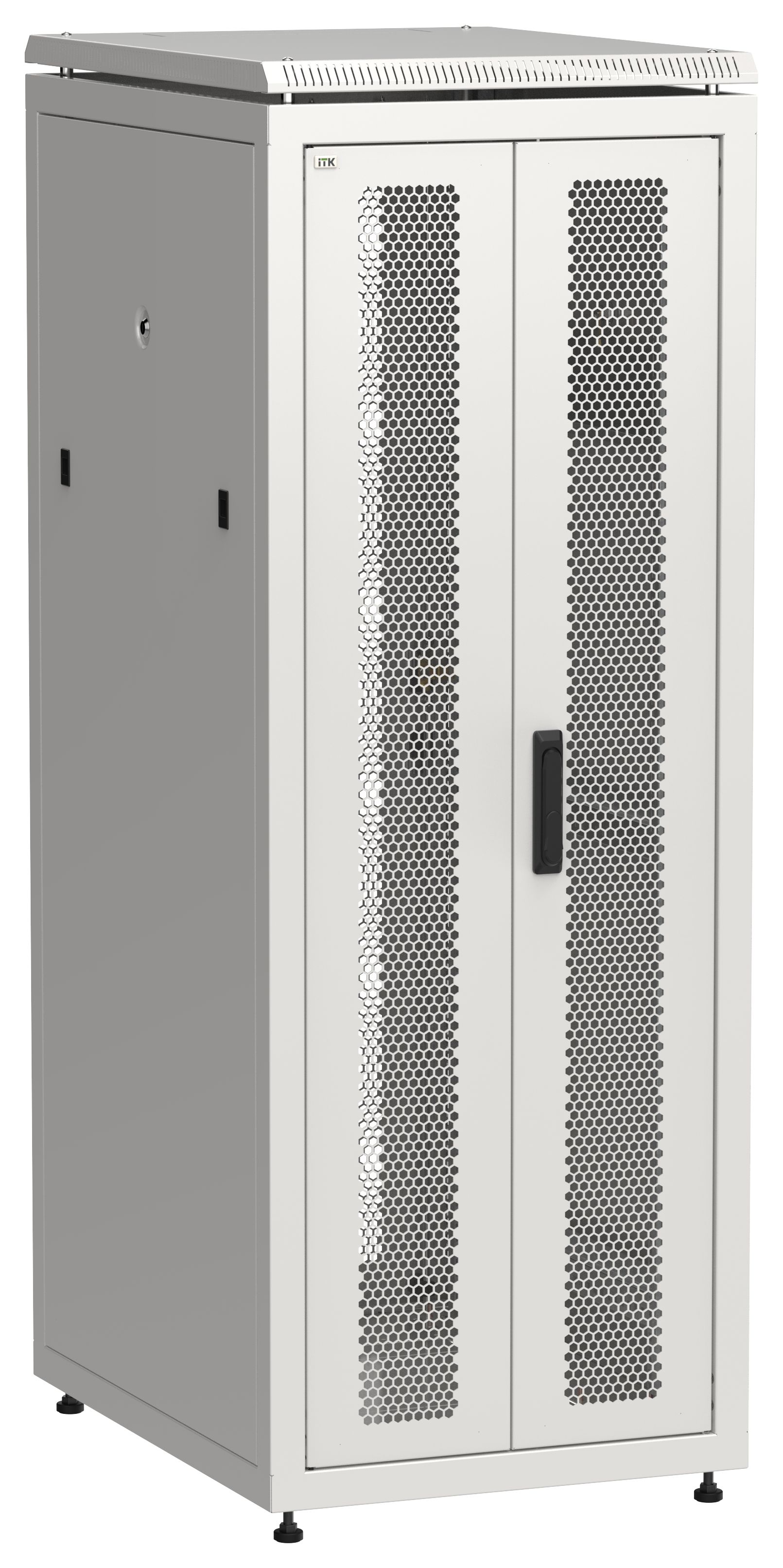 ITK LINEA N Шкаф сетевой 19" 33U 600х800мм двери передняя перфорированная задняя двустворчатая перфорированная серый
