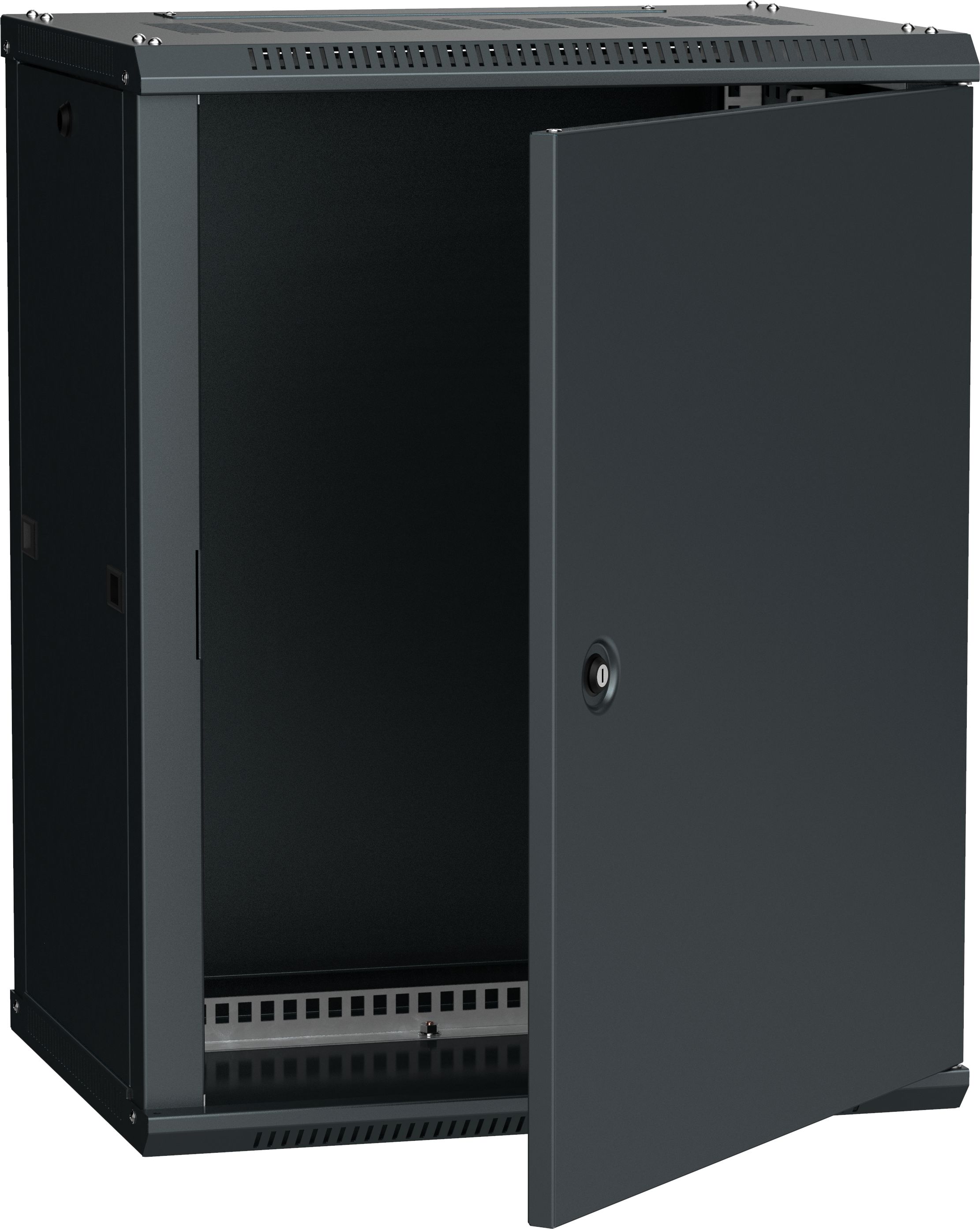 ITK Шкаф LINEA W 12U 600х450мм дверь металл черный RAL9005