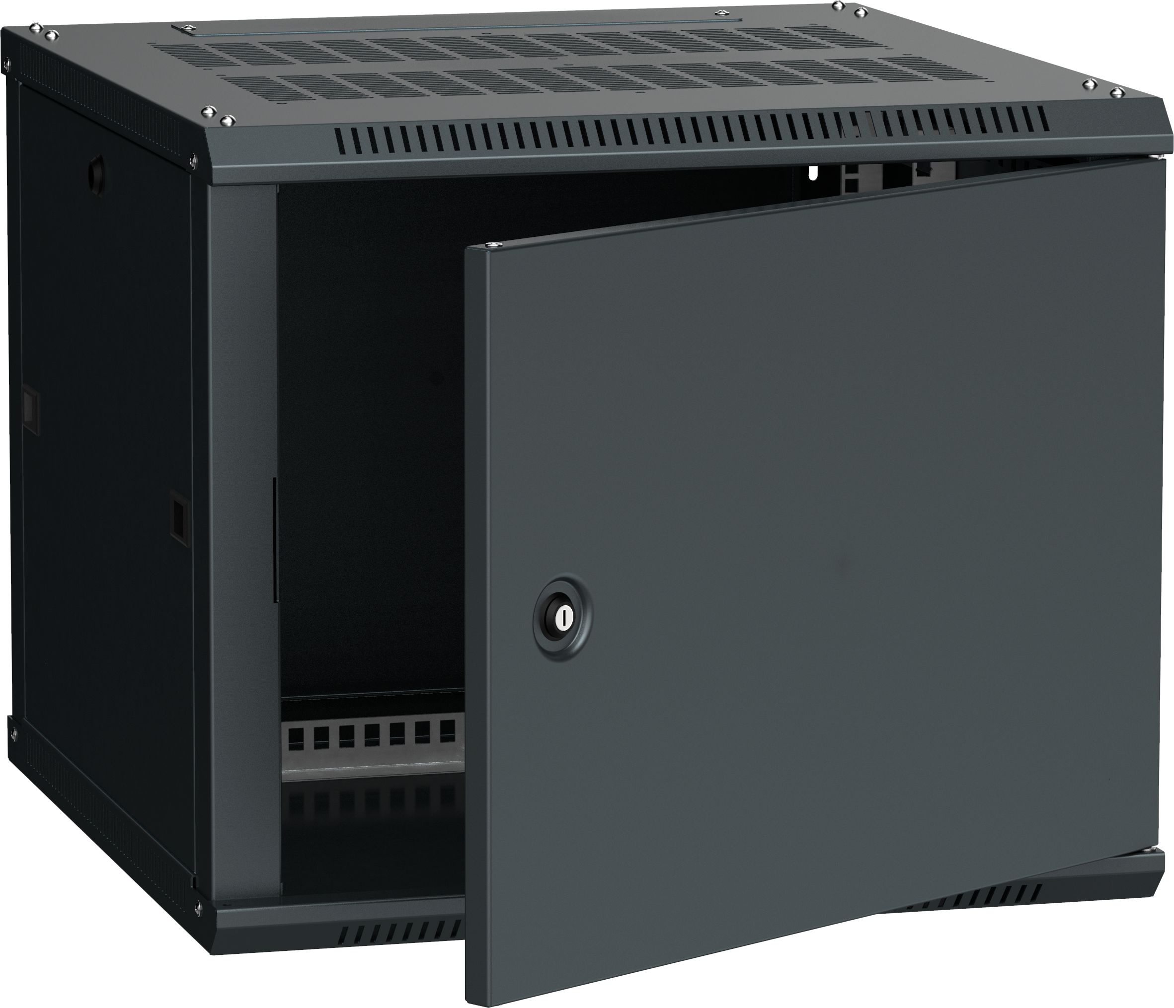 ITK Шкаф LINEA W 9U 600х600мм дверь металл черный RAL9005