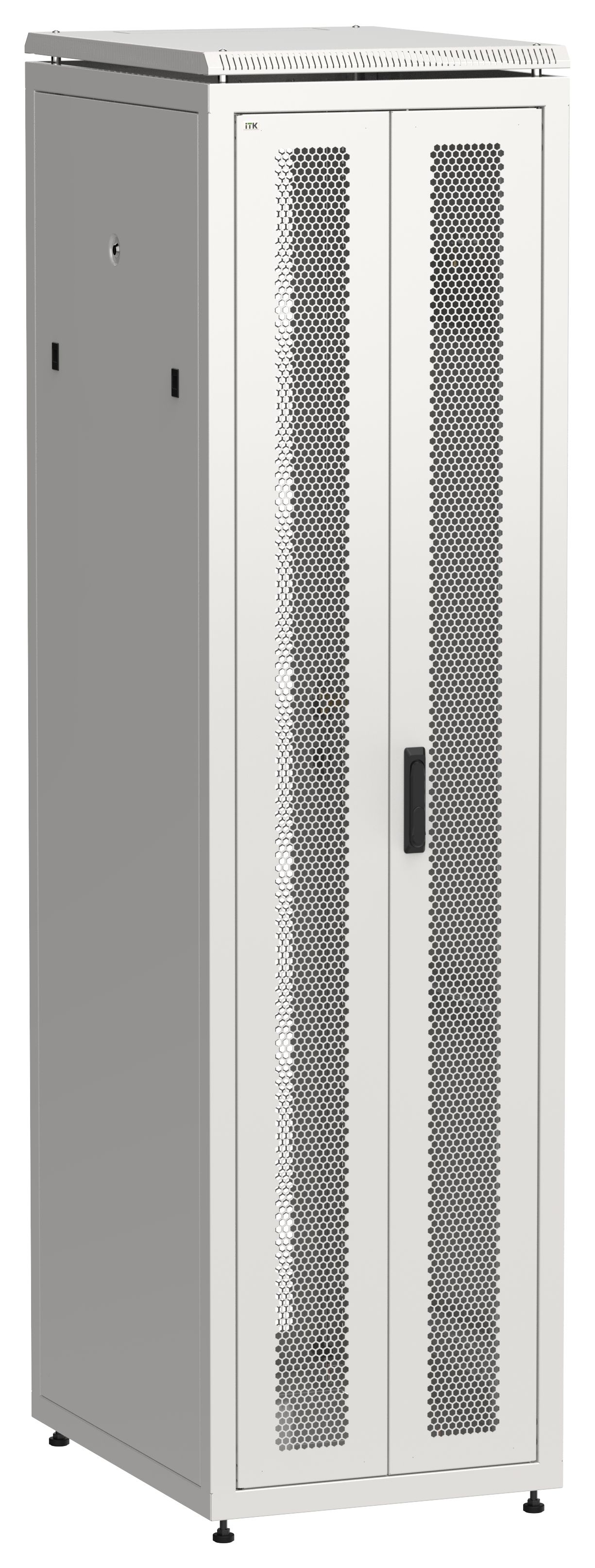 ITK LINEA N Шкаф сетевой 19" 47U 600х800мм двери передняя перфорированная задняя двустворчатая перфорированная серый