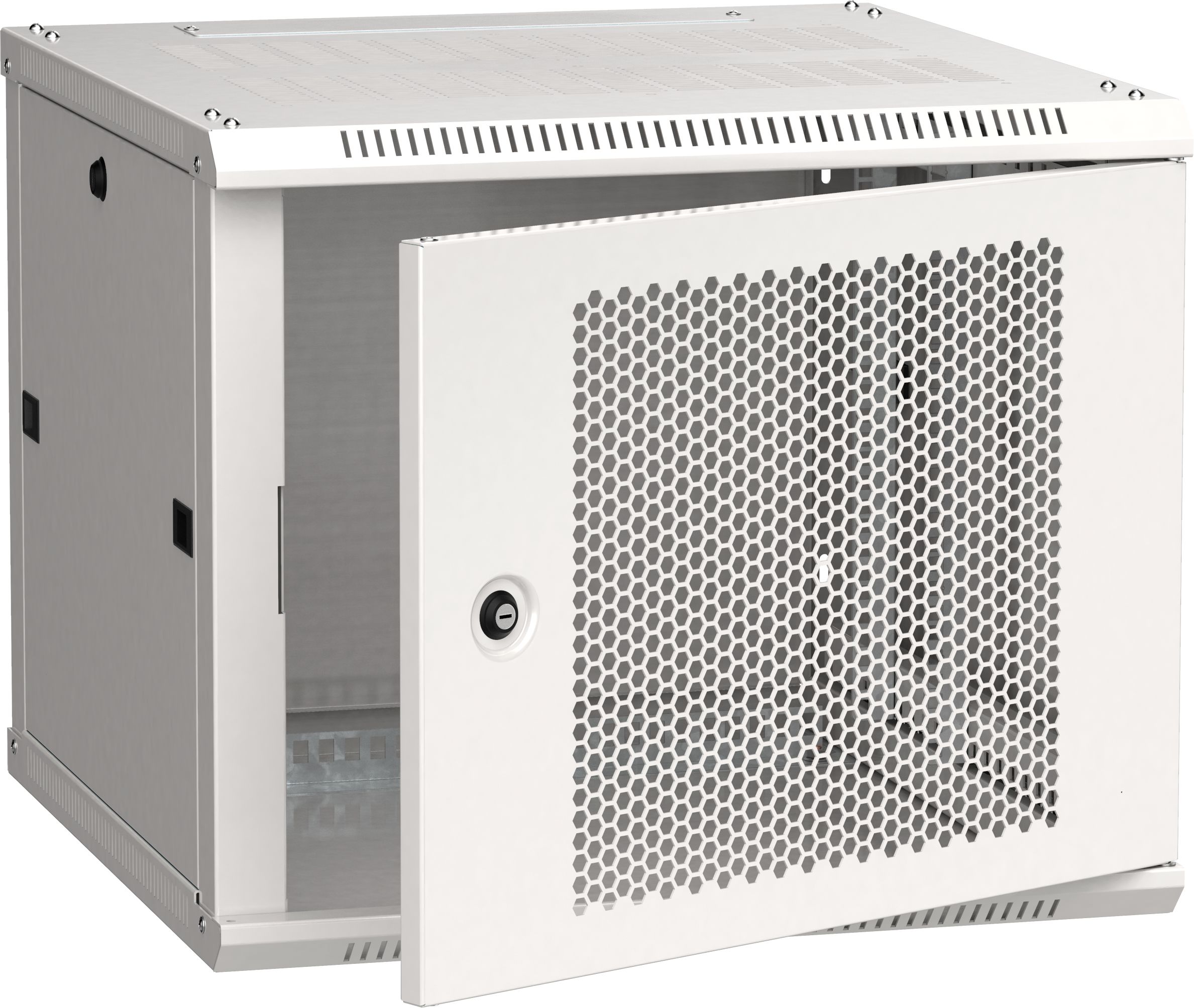 ITK Шкаф LINEA W 9U 600х600мм дверь перфорированная серый RAL7035