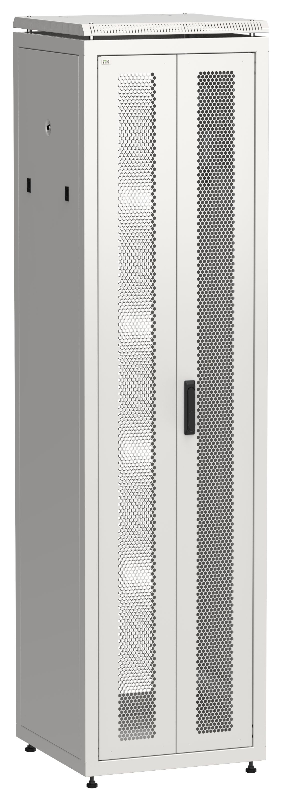 ITK LINEA N Шкаф сетевой 19" 47U 600х600мм двери передняя перфорированная задняя двустворчатая перфорированная серый
