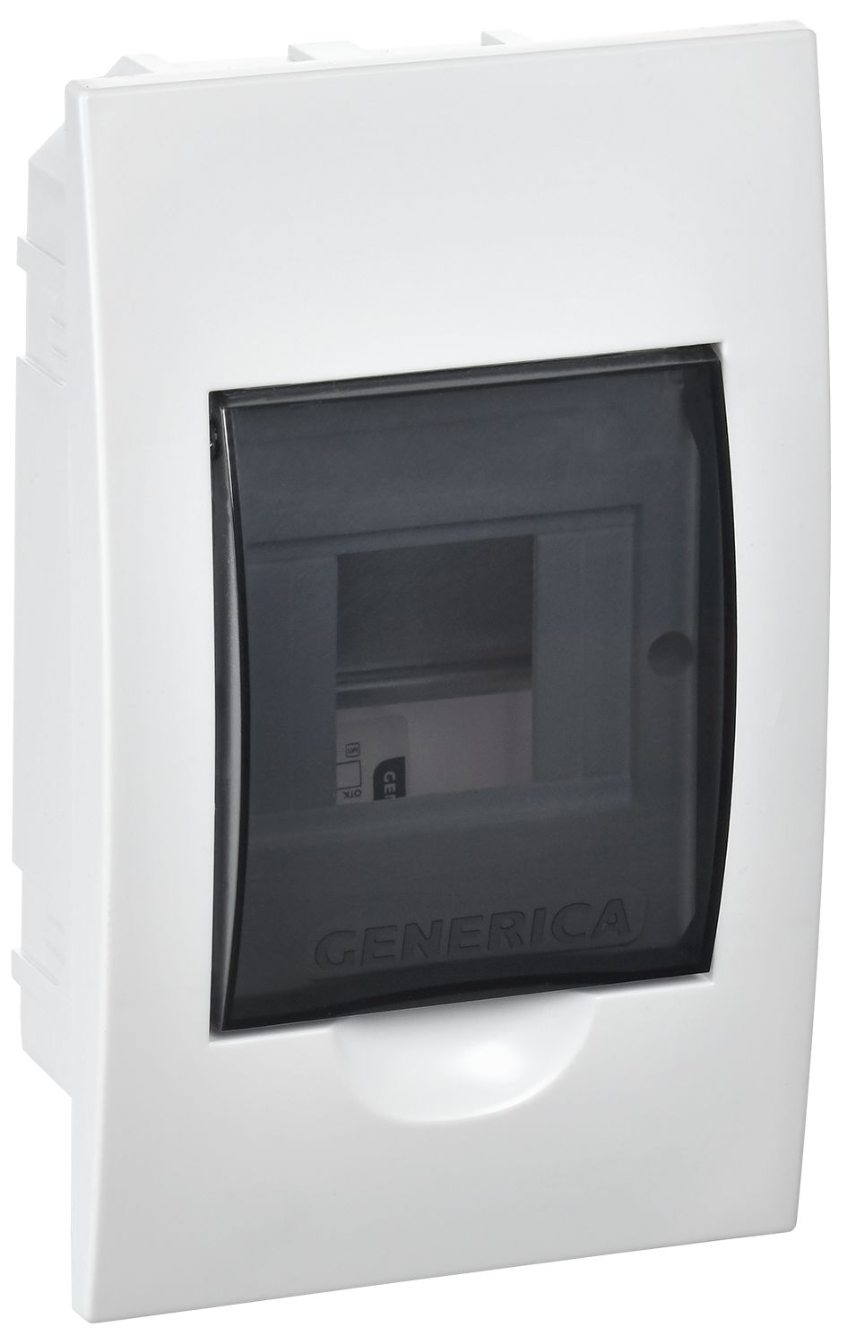 Корпус пластиковый ЩРВ-П-4 черная прозрачная дверь IP41 GENERICA