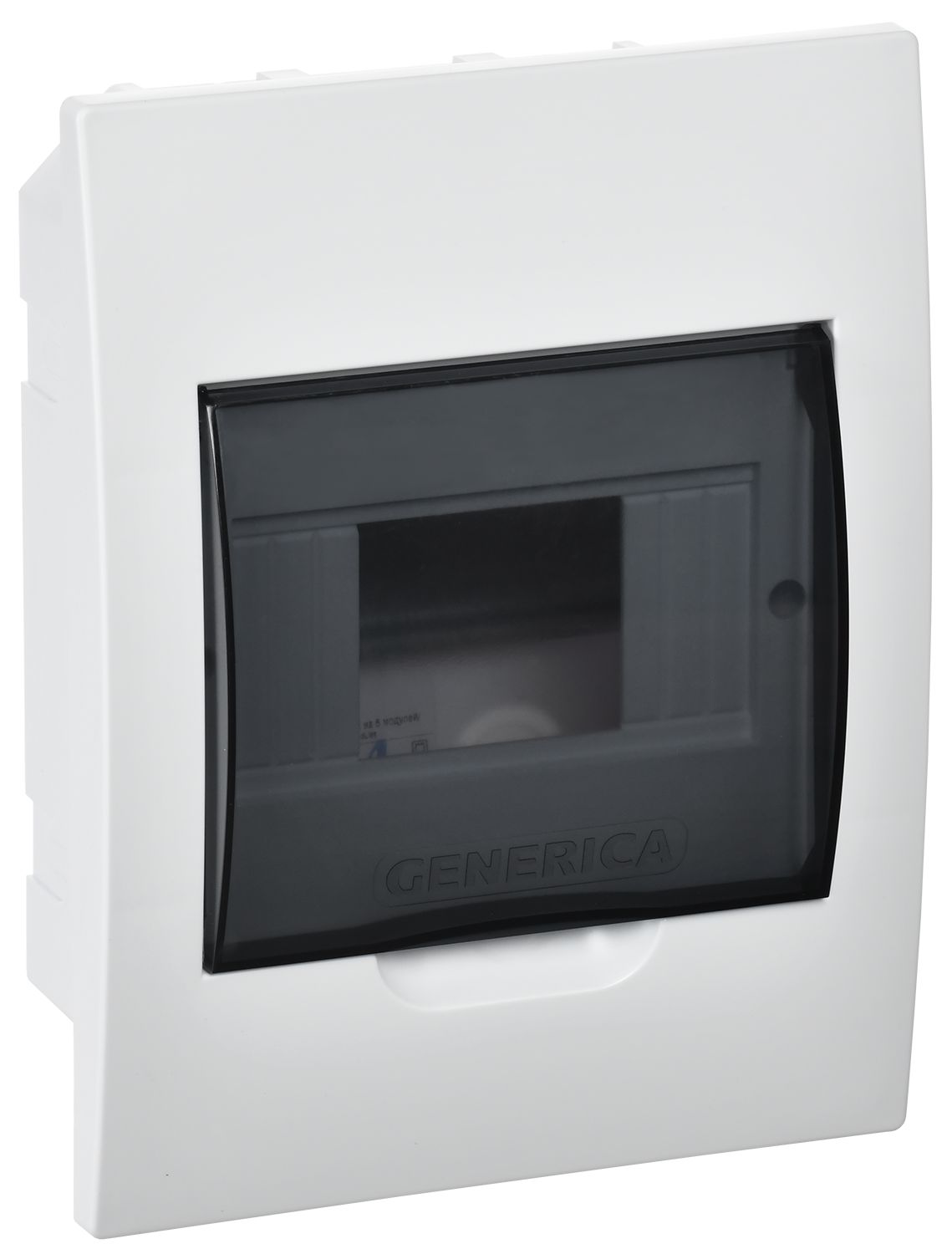 Корпус пластиковый ЩРВ-П-6 черная прозрачная дверь IP41 GENERICA