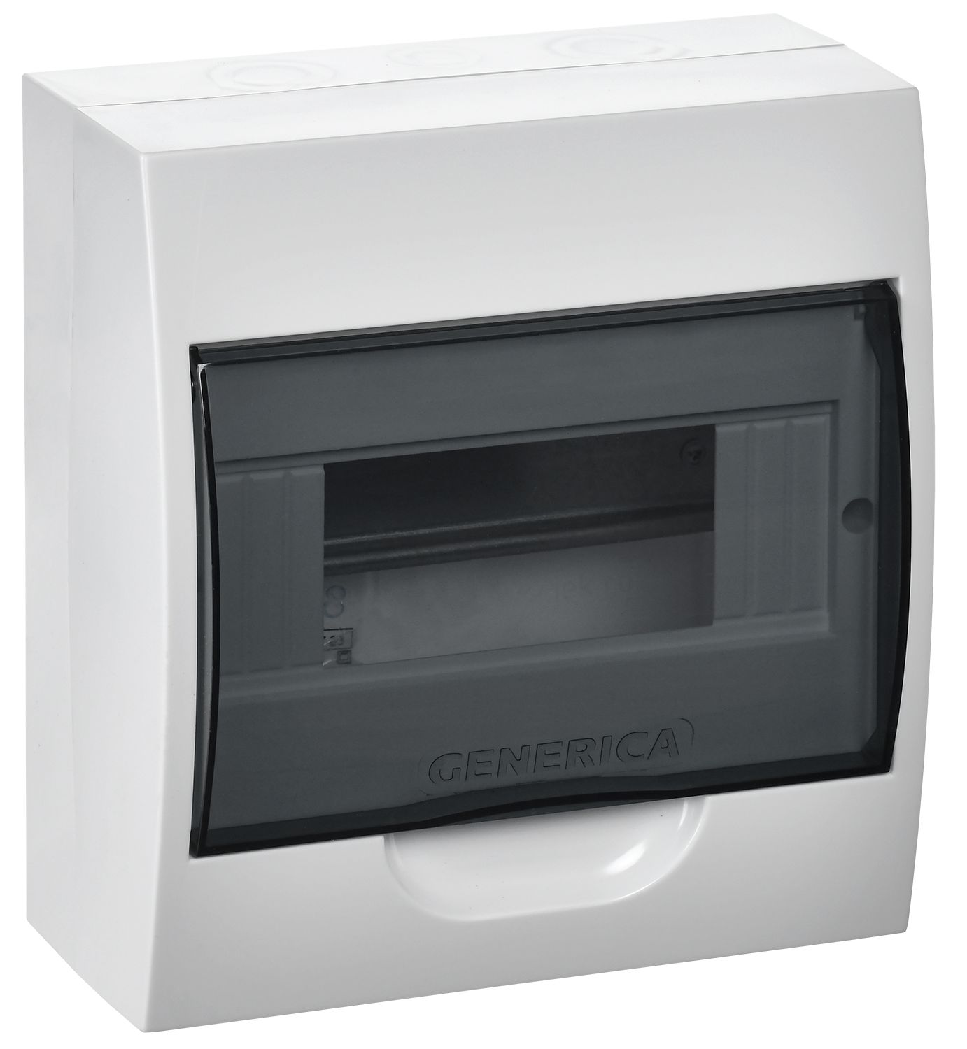 Корпус пластиковый ЩРН-П-8 черная прозрачная дверь IP41 GENERICA