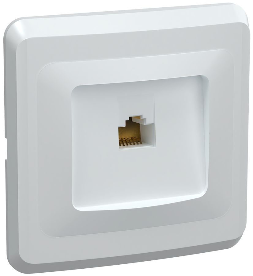 VEGA Розетка 1-местная компьютерная RJ45 кат.5е РК10-ВБ белый GENERICA