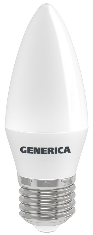 Лампа светодиодная C35 свеча 12Вт 230В 6500К E27 GENERICA — фото