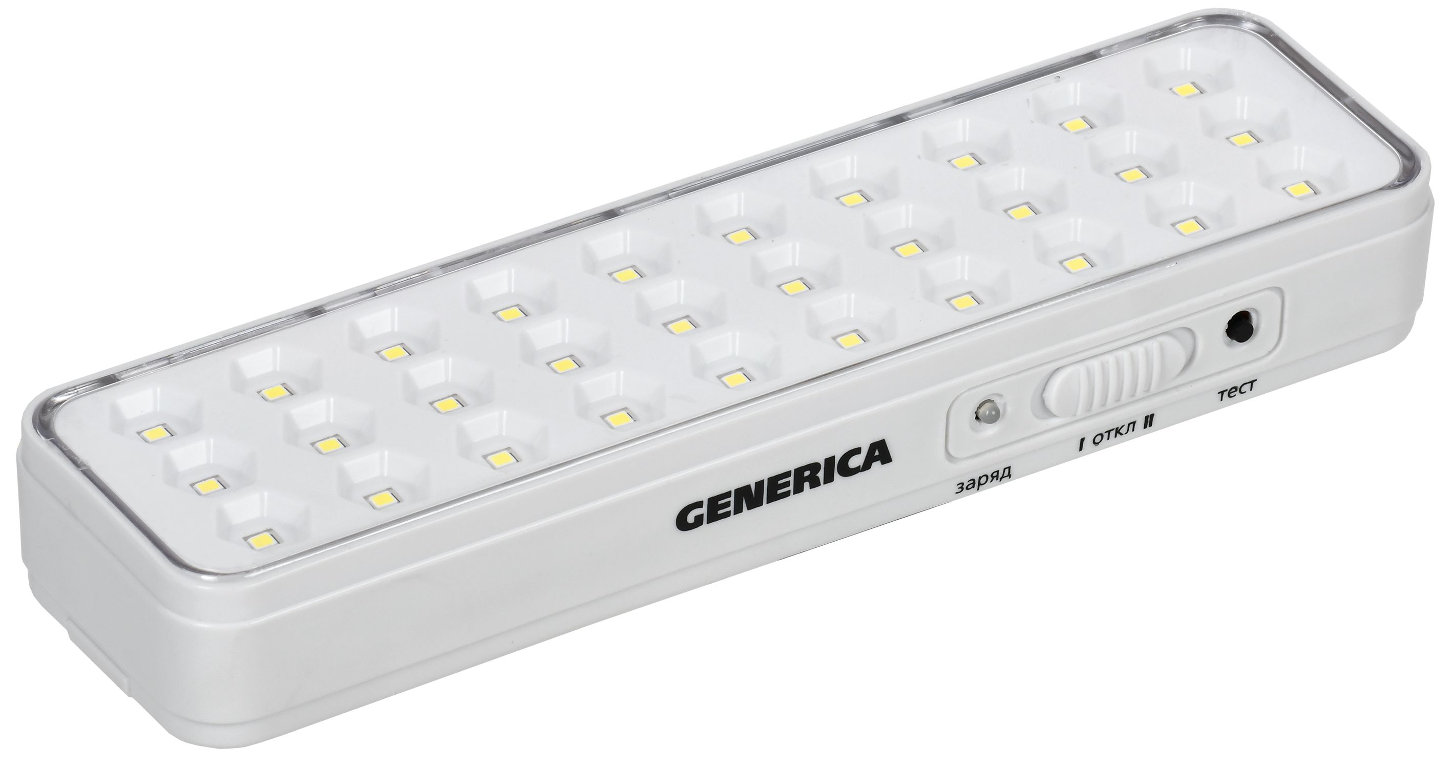 Светильник светодиодный аккумуляторный ДБА 1030 непостоянного действия 30LED 5ч 3Вт GENERICA