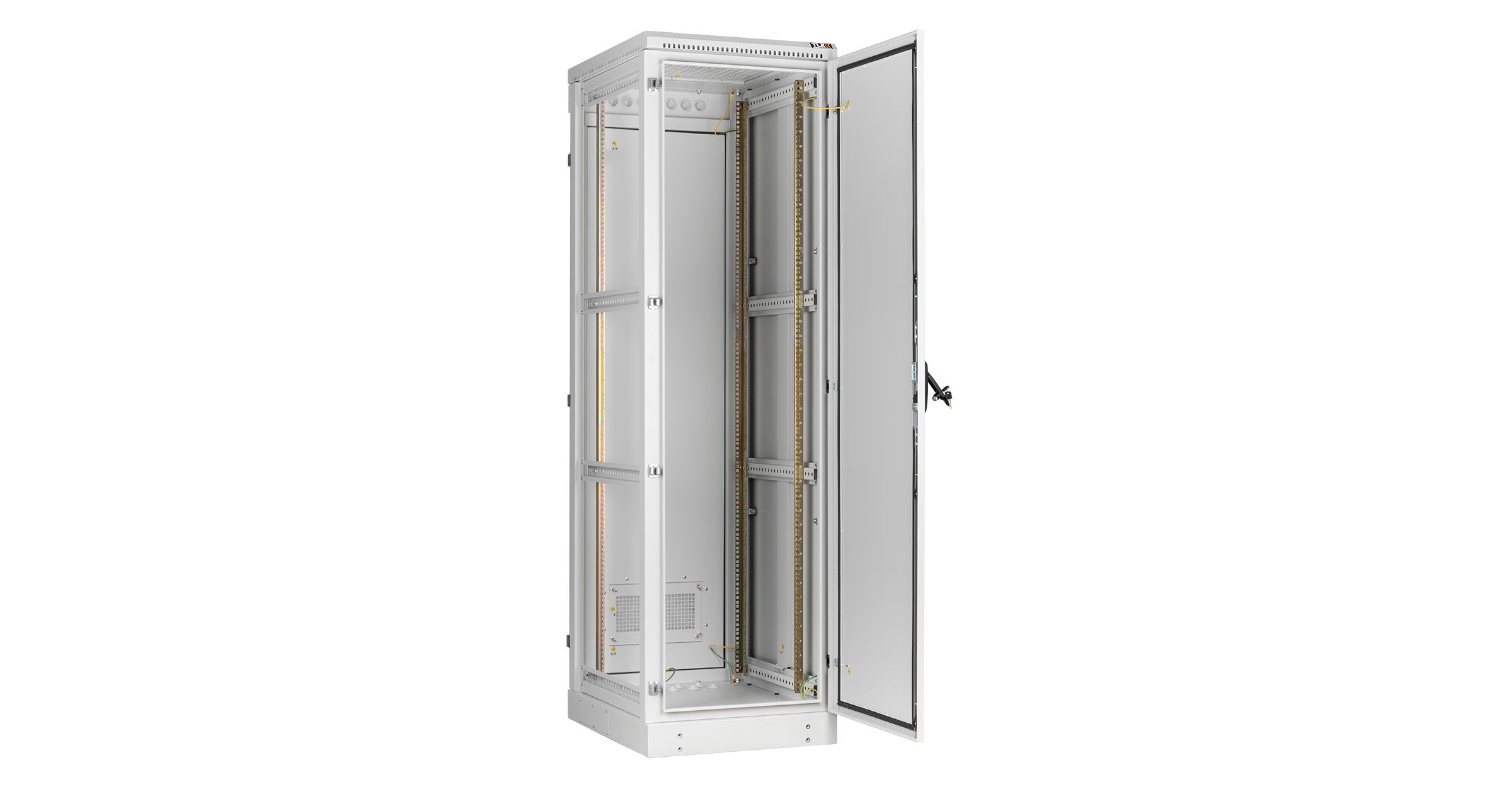Напольный шкаф NIKOMAX 19", 42U, промышленный, цельнометаллические двери, степень защиты IP54, Ш600хВ2070хГ800мм, серый. — фото