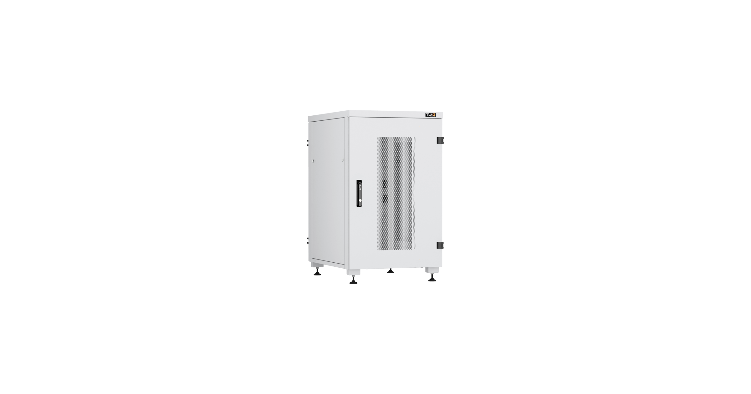 Напольный шкаф NIKOMAX Essential Line серии TFI-R 19", 18U, перфорированные двери, цельнометаллические стенки, Ш600хВ974хГ800мм, в разобранном виде, серый — фото