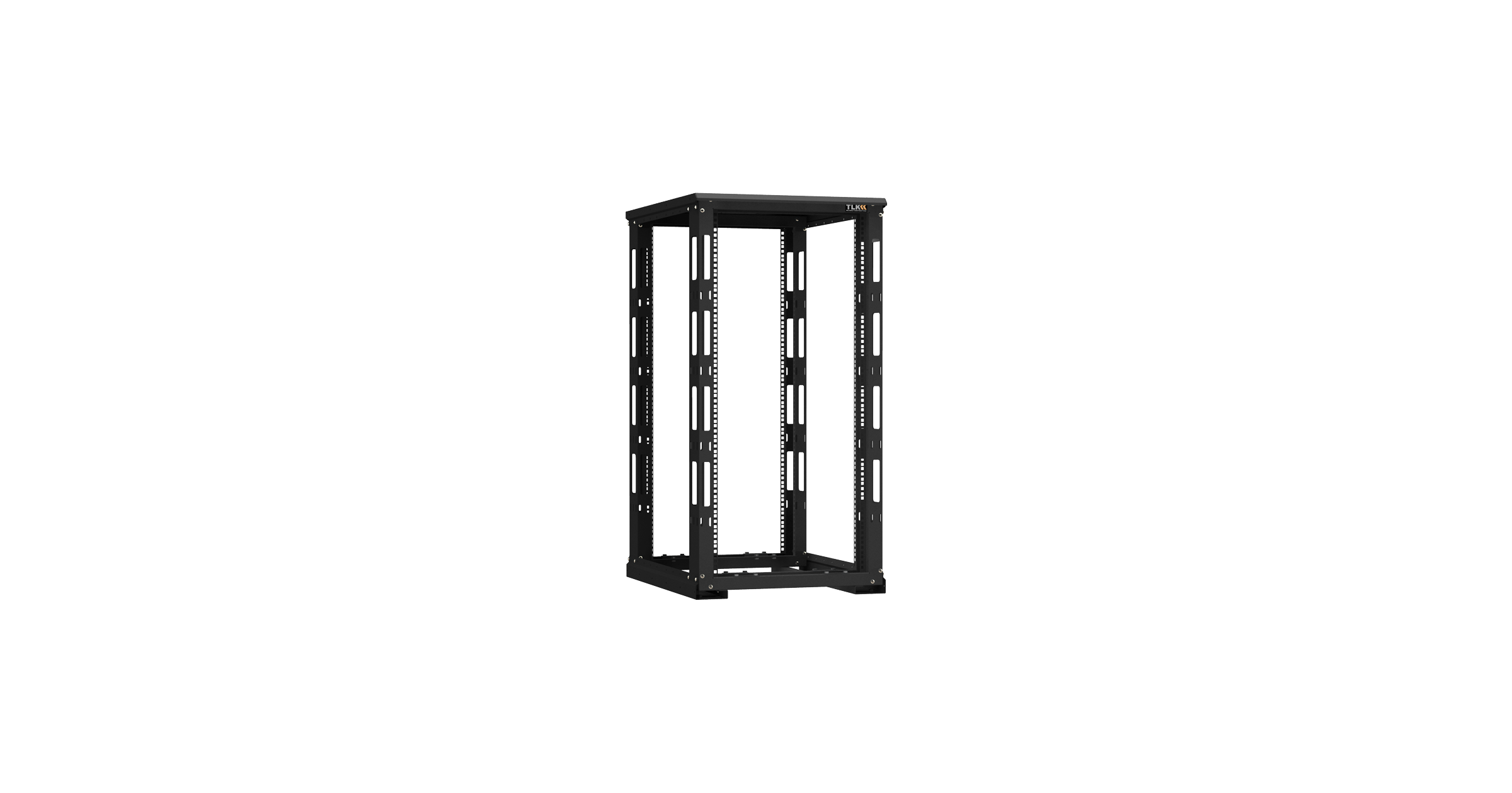 Монтажная стойка NIKOMAX двухрамная с разборной рамой 19", 24U, Ш600xВ1195xГ800мм, с крышей, в разобранном виде, черный — фото