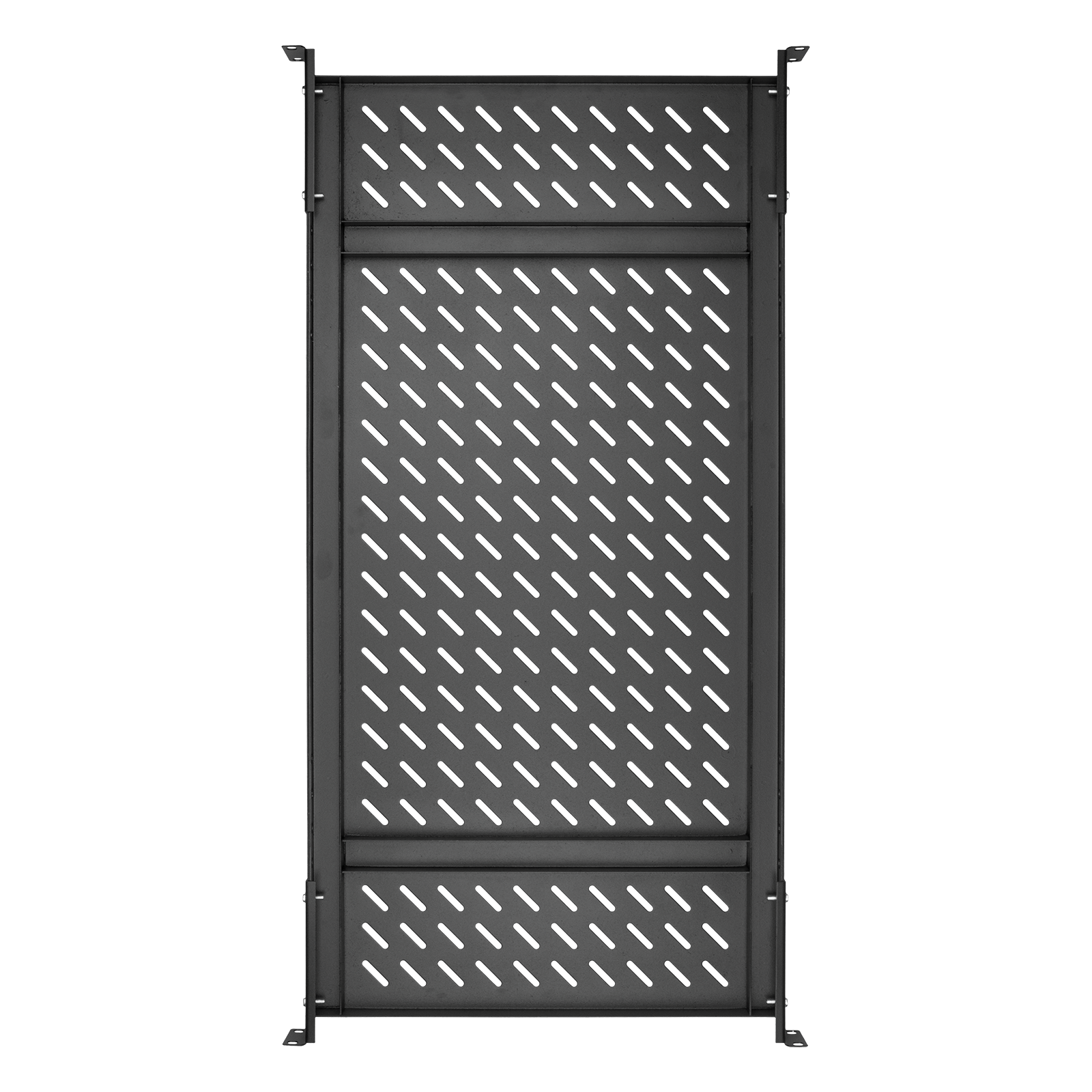 Полка стационарная усиленная NIKOMAX, 19", Ш436хГ860мм, для шкафа и стойки глубиной 1000мм, черная — фото