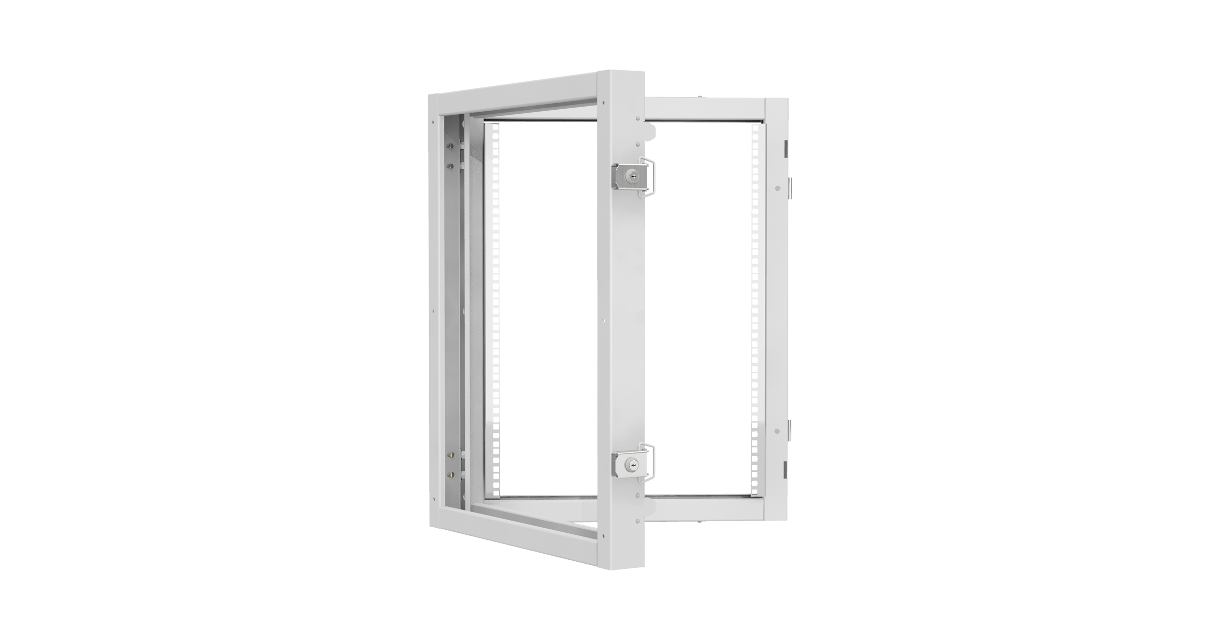 Пристенная поворотная секция NIKOMAX 19", 15U, Ш600хВ770хГ156мм, 1 пары L-образных монтажных направляющих, серый RAL 7035. — фото