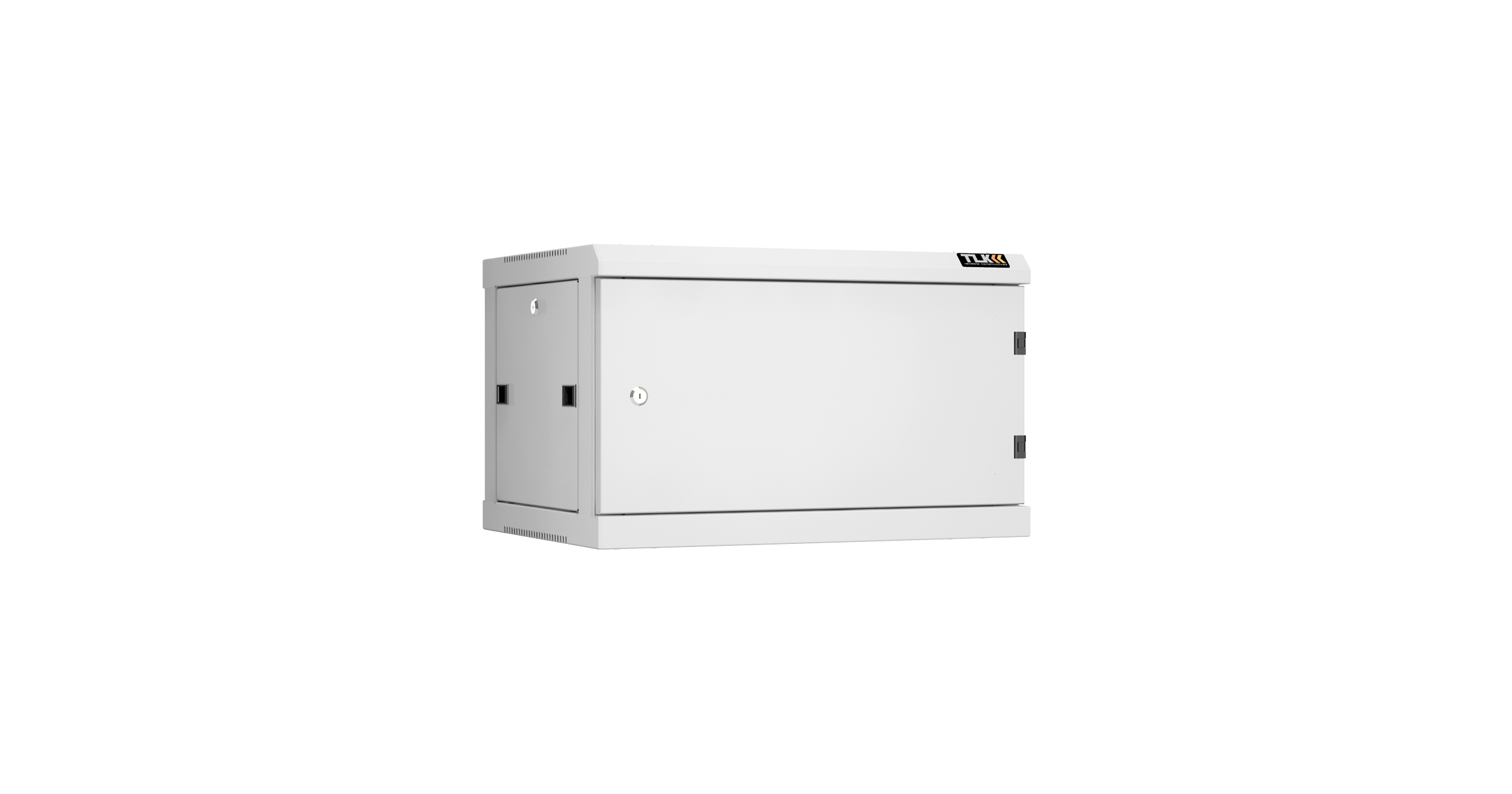 Настенный разборный шкаф NIKOMAX 19", 6U, металлическая дверь, Ш600хВ370хГ450мм, 2 пары монтажных направляющих, серый — фото
