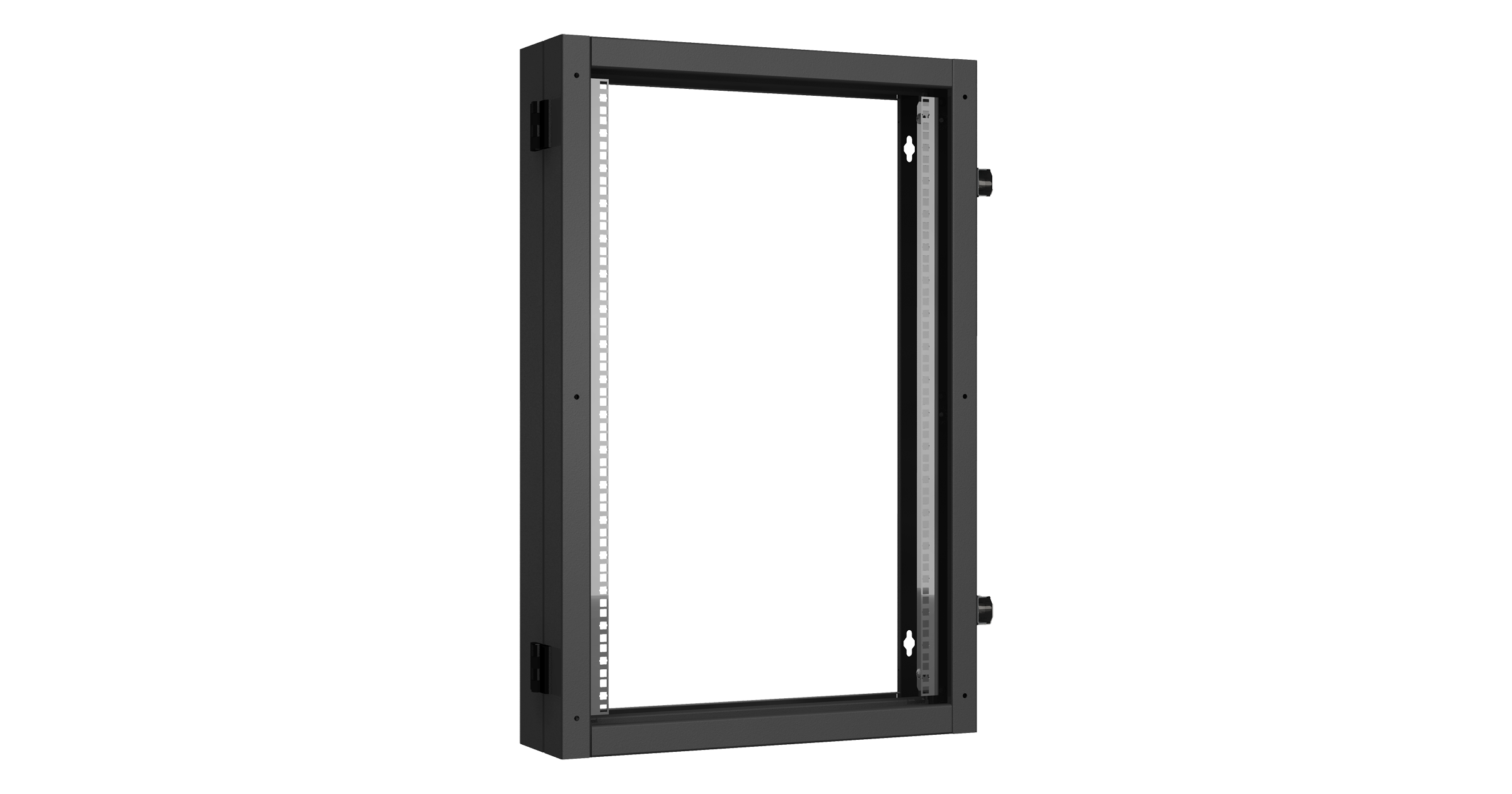 Пристенная поворотная секция NIKOMAX 19", 18U, Ш600хВ904хГ156мм, 1 пары L-образных монтажных направляющих, черный RAL 9005. — фото