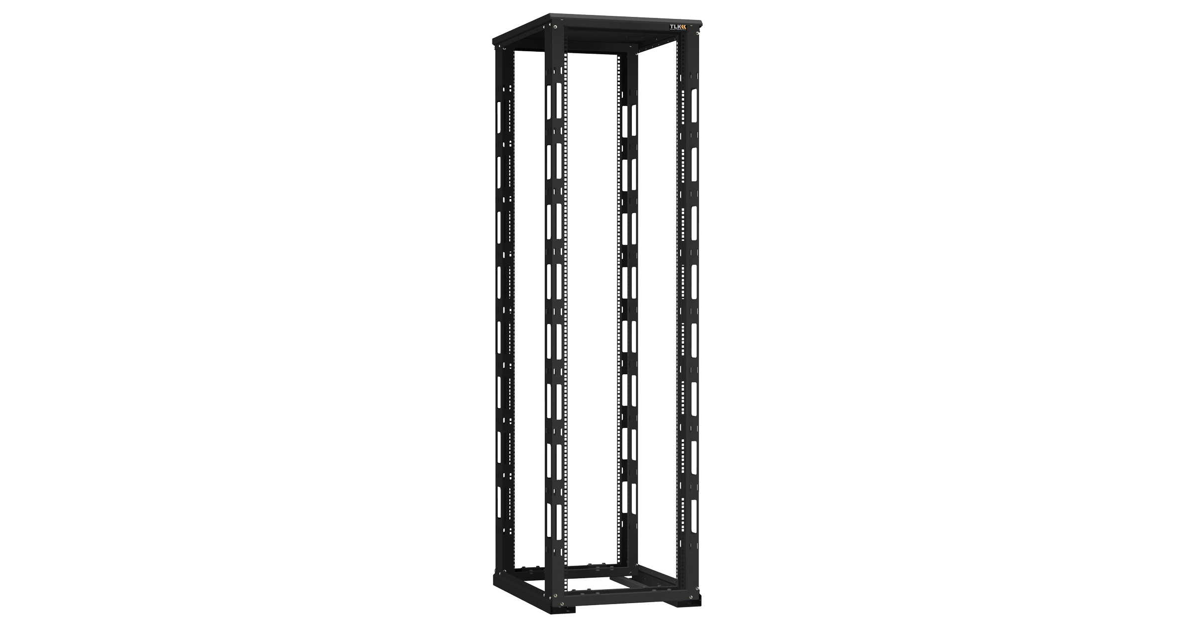 Монтажная стойка NIKOMAX двухрамная с разборной рамой 19", 47U, Ш600xВ2217xГ800мм, с крышей, в разобранном виде, черный — фото