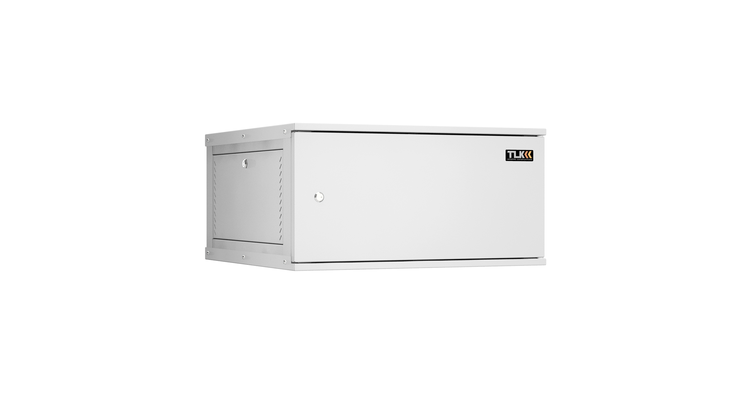 Настенный разборный шкаф NIKOMAX Essential Line 19", 6U, цельнометаллическая дверь, Ш600хВ303хГ600мм, 2 пары монтажных направляющих, серый — фото