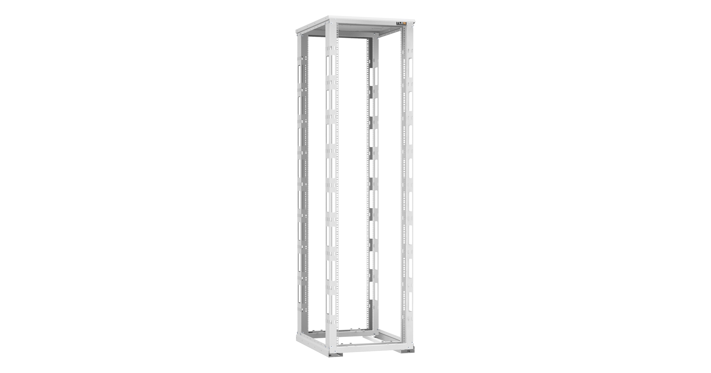 Монтажная стойка NIKOMAX двухрамная с разборной рамой 19", 47U, Ш600xВ2217xГ800мм, с крышей, в разобранном виде, серый — фото