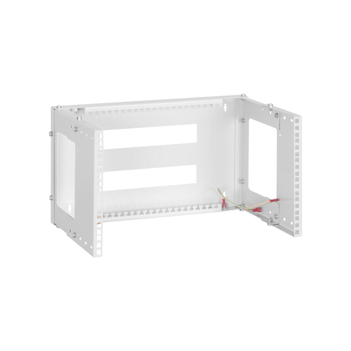 Настенная регулируемая монтажная рама NIKOMAX Essential Line 19", 6U, Ш505хВ277мм, глубина 233-350мм, серая RAL 7035