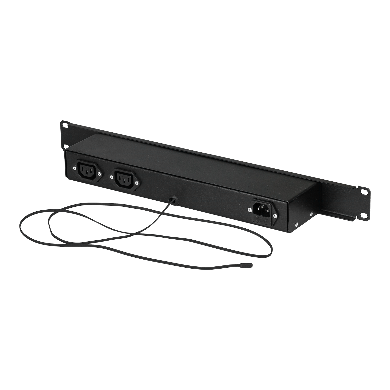Панель NIKOMAX с терморегулятором и датчиком, 19", 1U, Г90мм, без шнура питания, черная — фото