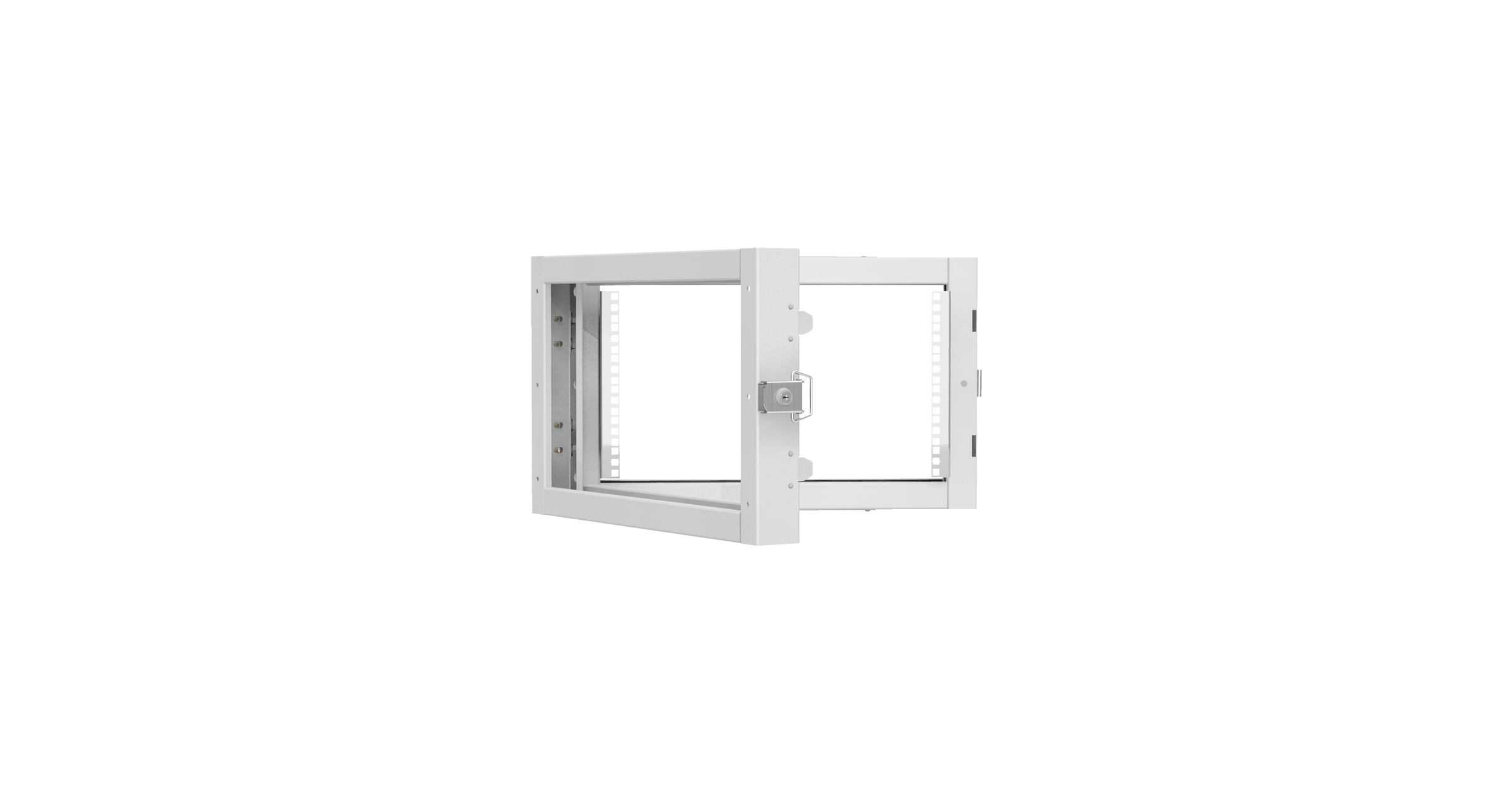 Пристенная поворотная секция NIKOMAX 19", 6U, Ш600хВ370хГ156мм, 1 пары L-образных монтажных направляющих, серый RAL 7035. — фото