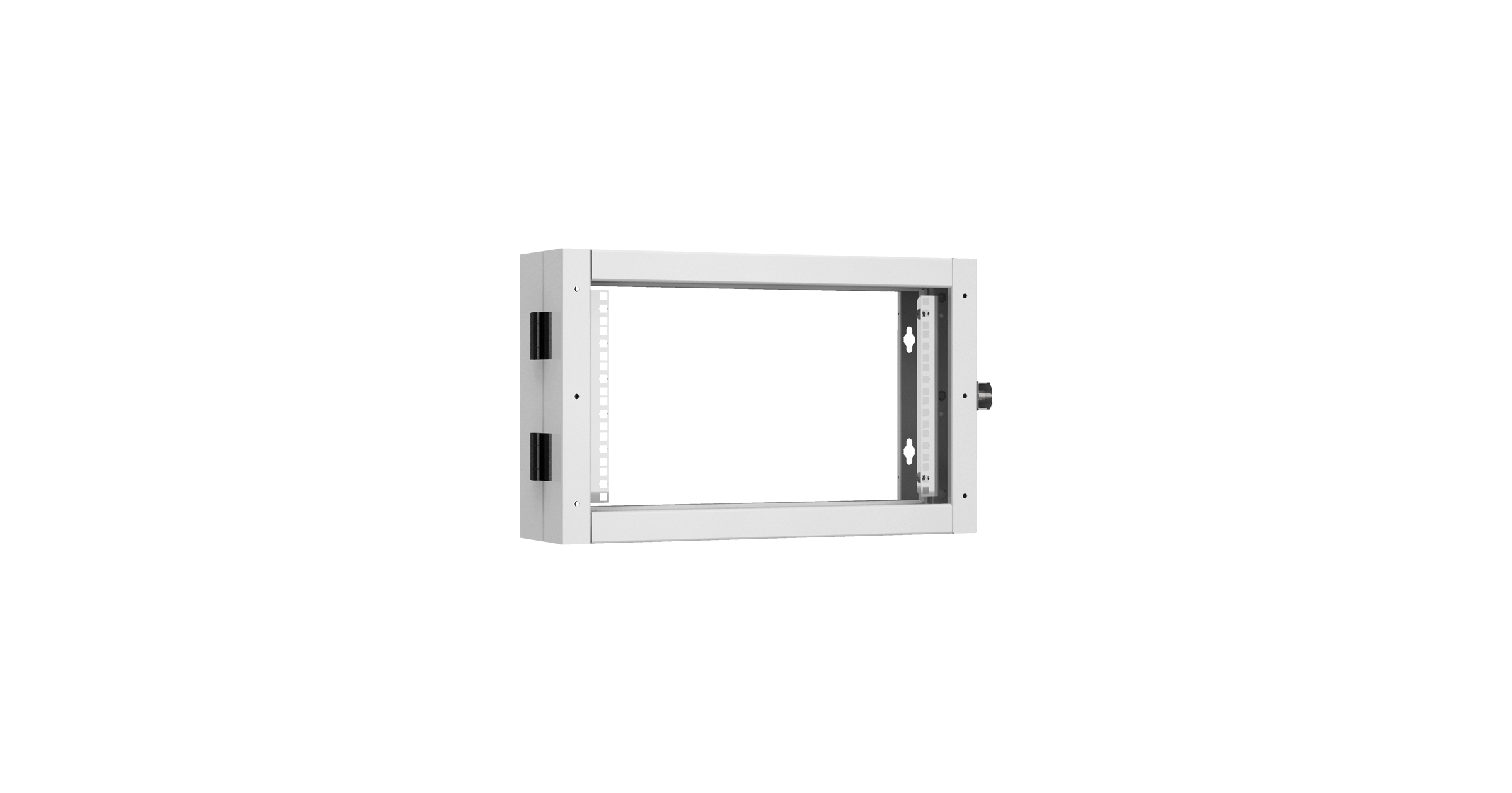 Пристенная поворотная секция NIKOMAX 19", 6U, Ш600хВ370хГ156мм, 1 пары L-образных монтажных направляющих, серый RAL 7035. — фото
